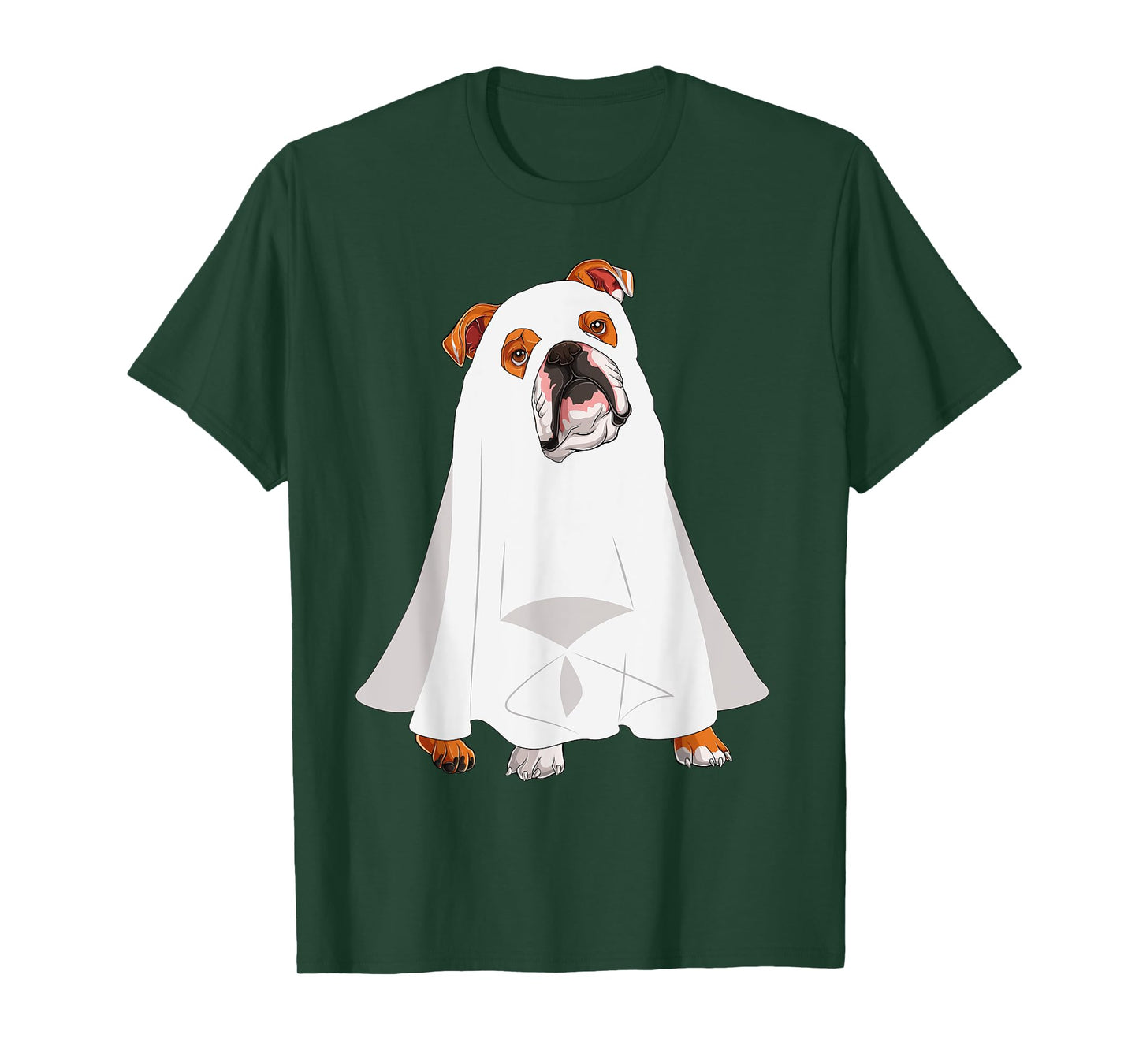 English Bulldog Ghost Pumpkin Halloween Fall Dog Lover Women T-Shirt