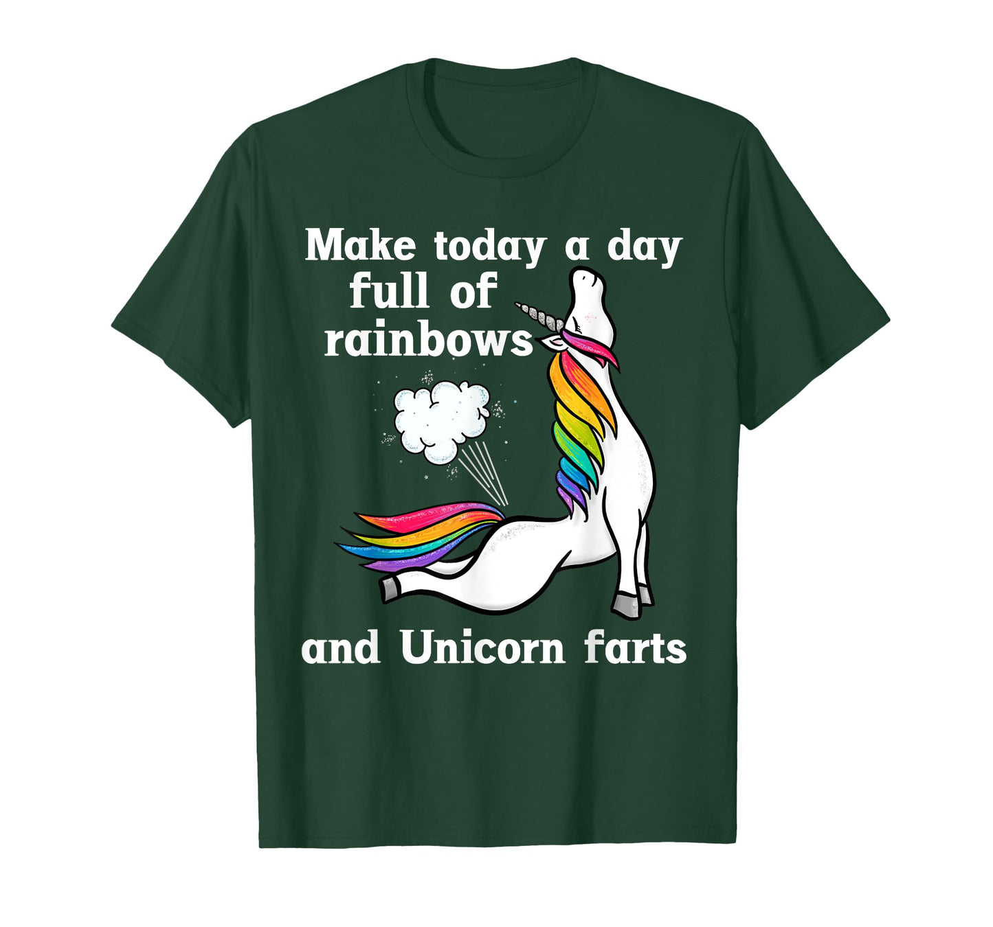 A Day Full Of Rainbows And Unicorn Farts Funny Farting T-Shirt