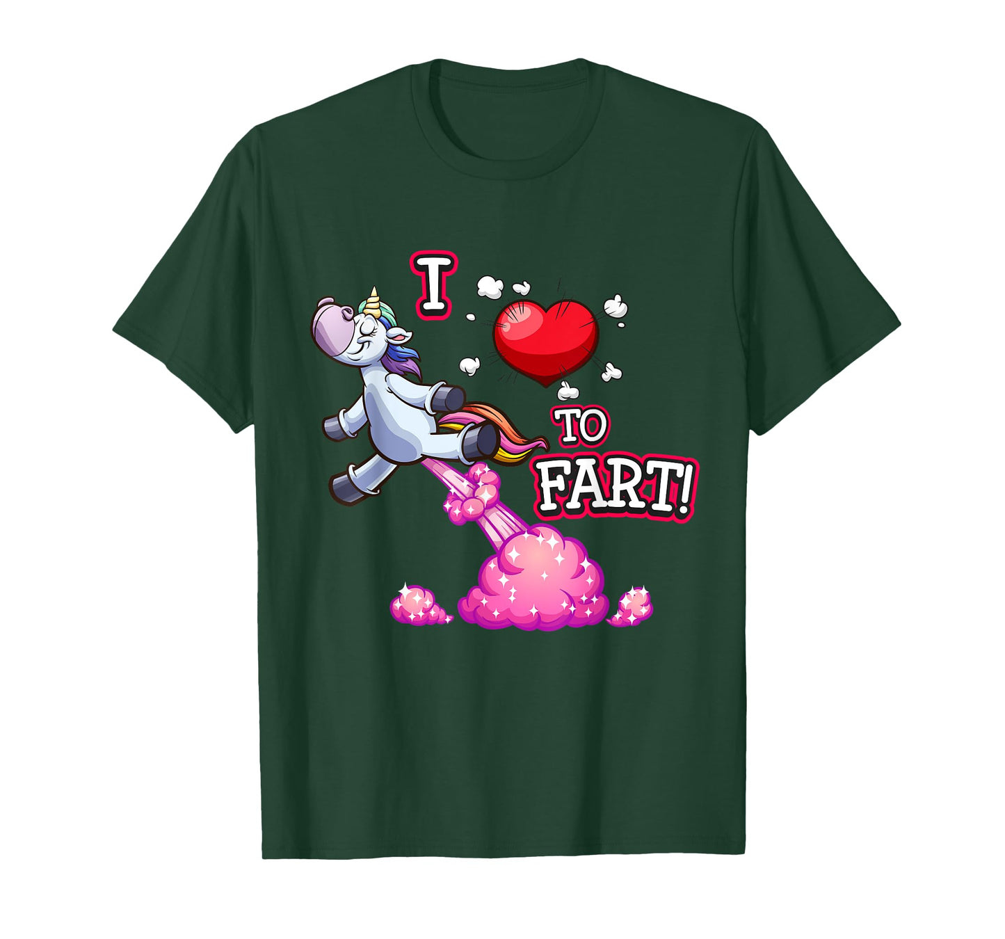 I Love to Fart a Unicorn Love Fart I Heart Fart T-Shirt