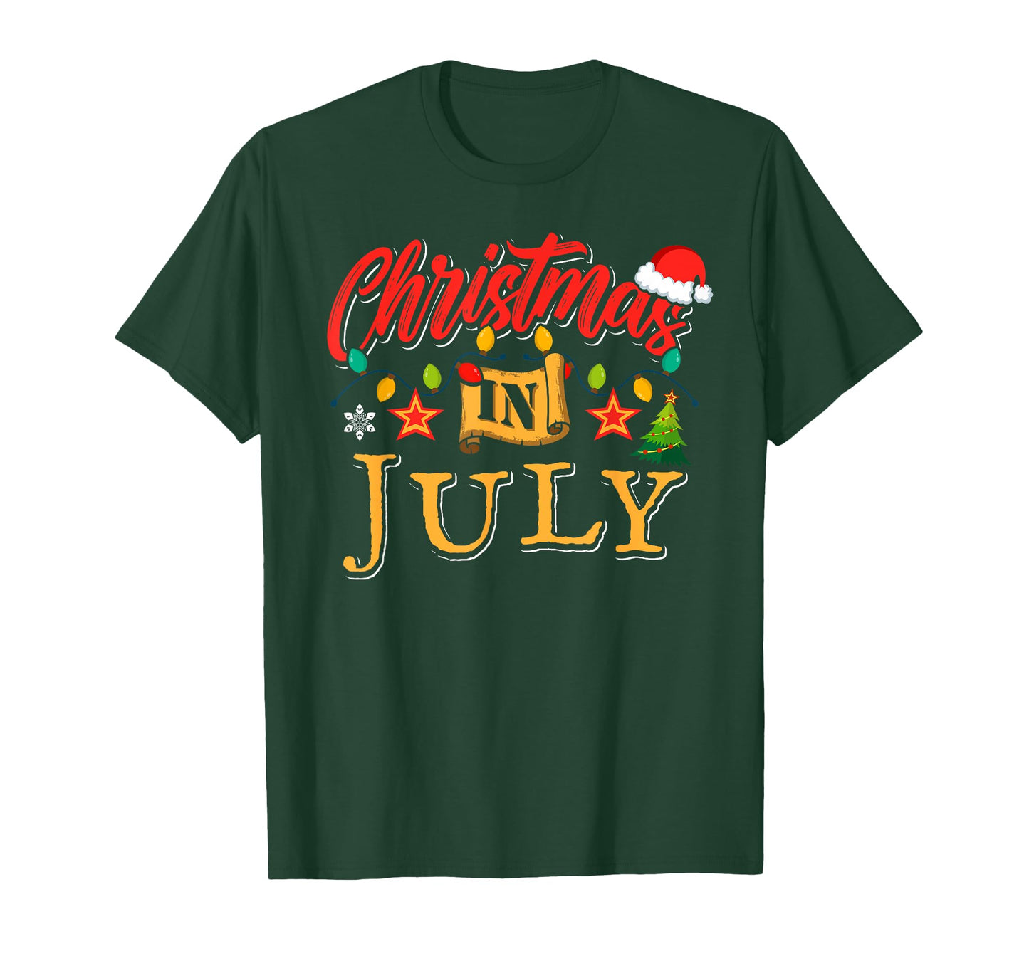 Christmas In July Santa Summer Hawaiian Christmas T-Shirt