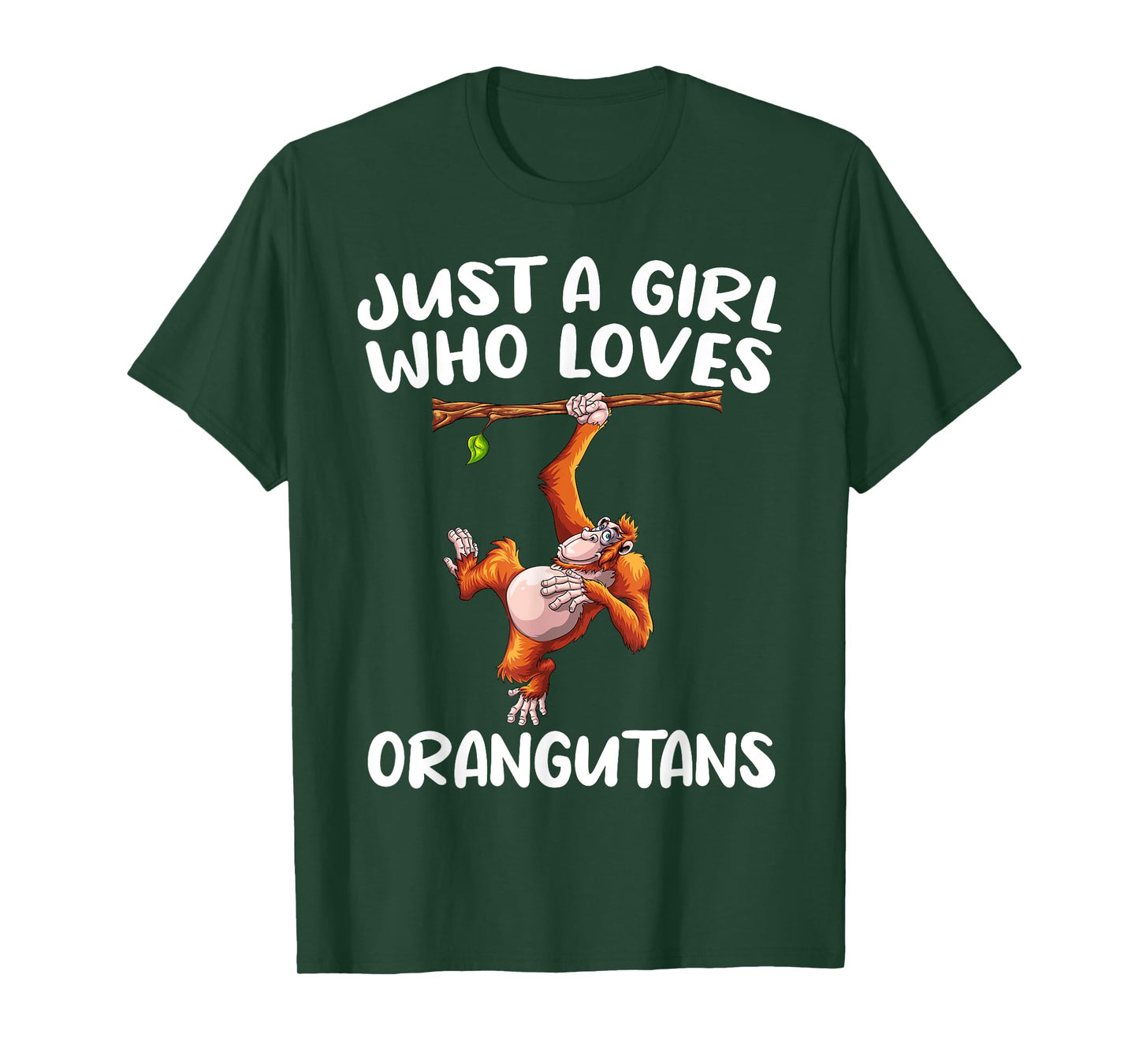 Funny Orangutan Art For Girls Women Monkey Orang Ape Lover T-Shirt