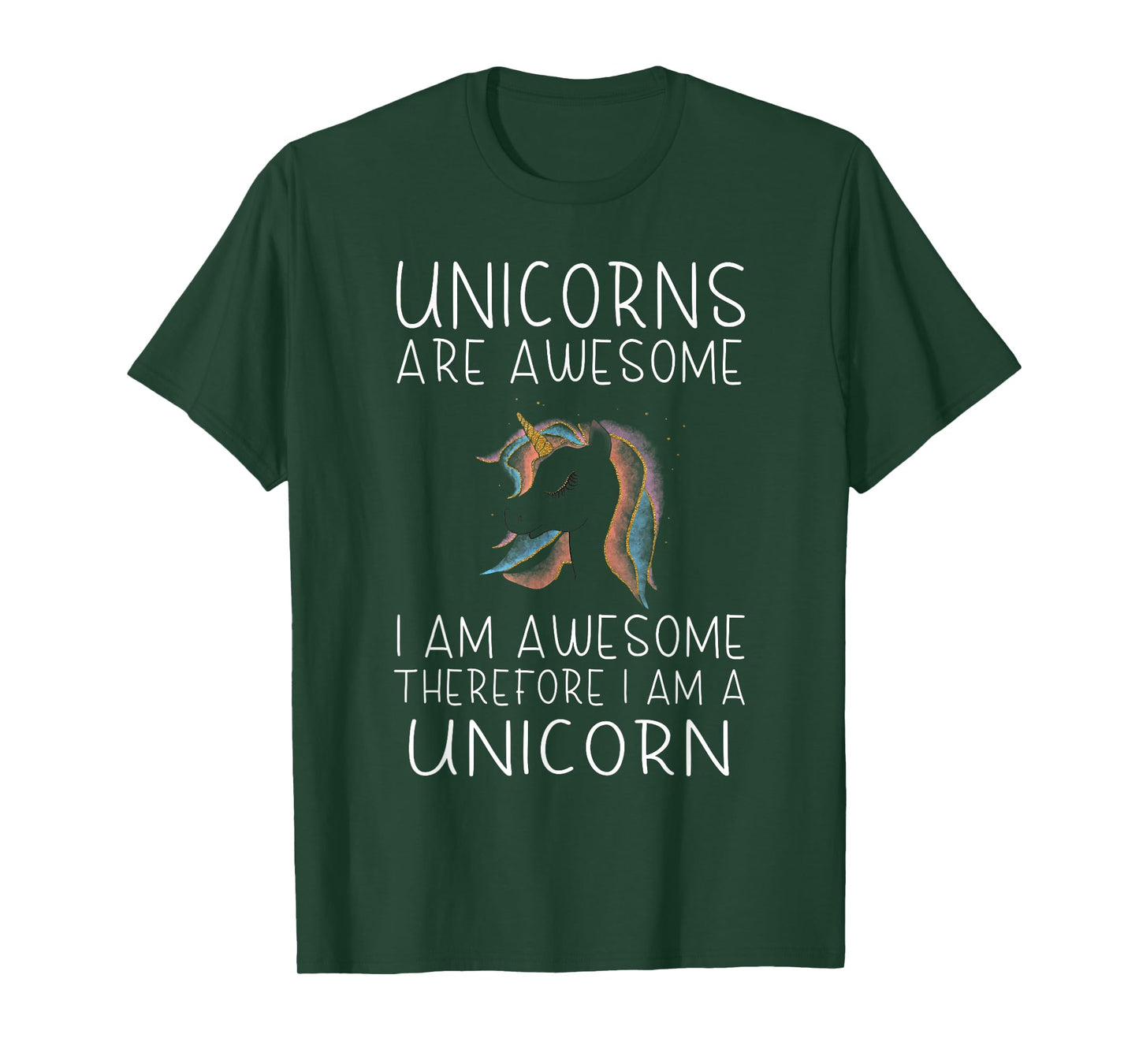 Die glitzernden Einhrner Unicorn - Unicorns are awesome, I am awesome T-Shirt