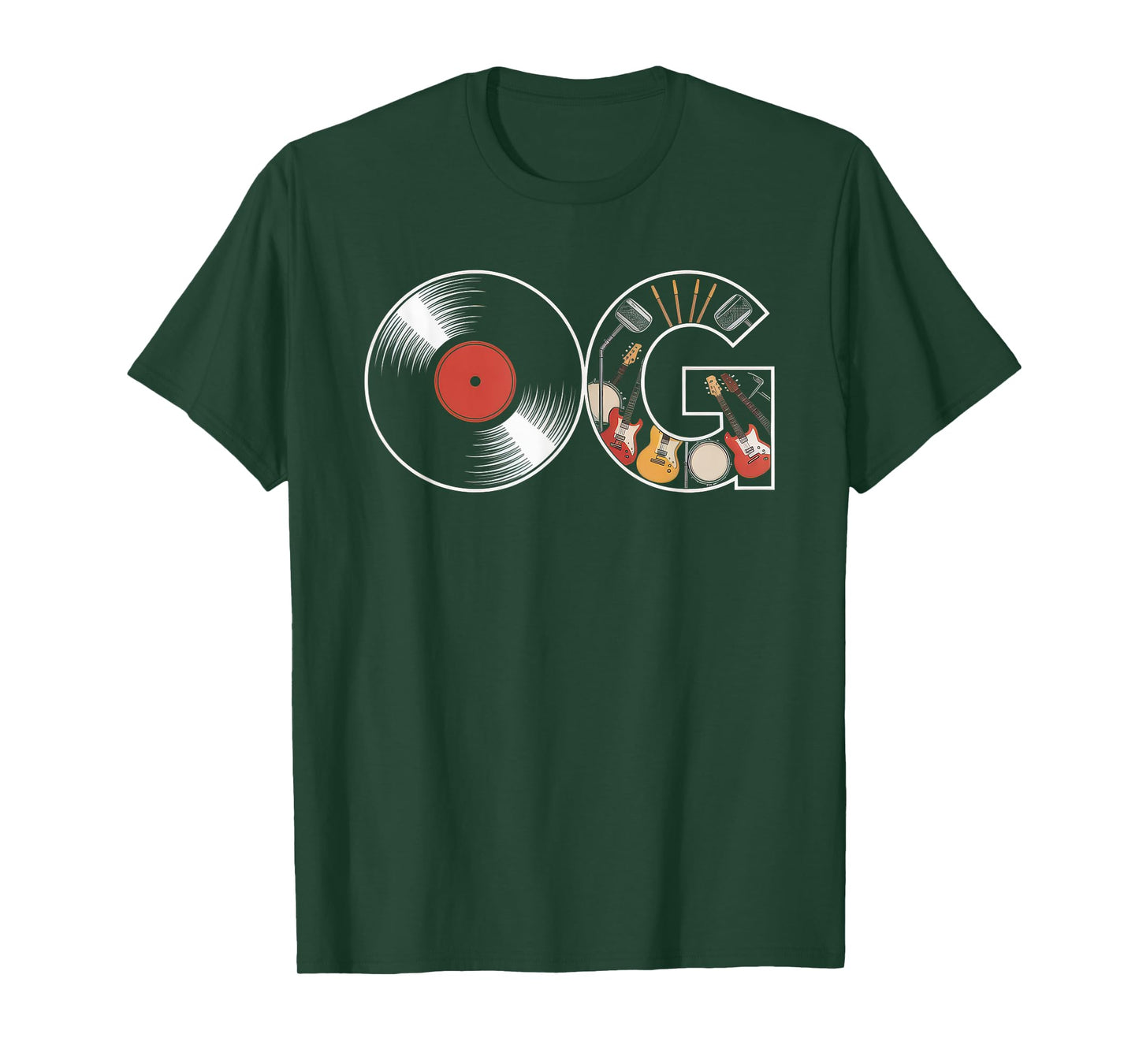 Old School OG Tshirt Hip Hop Vinyl CDs Tapes 80s 90s Retro T-Shirt