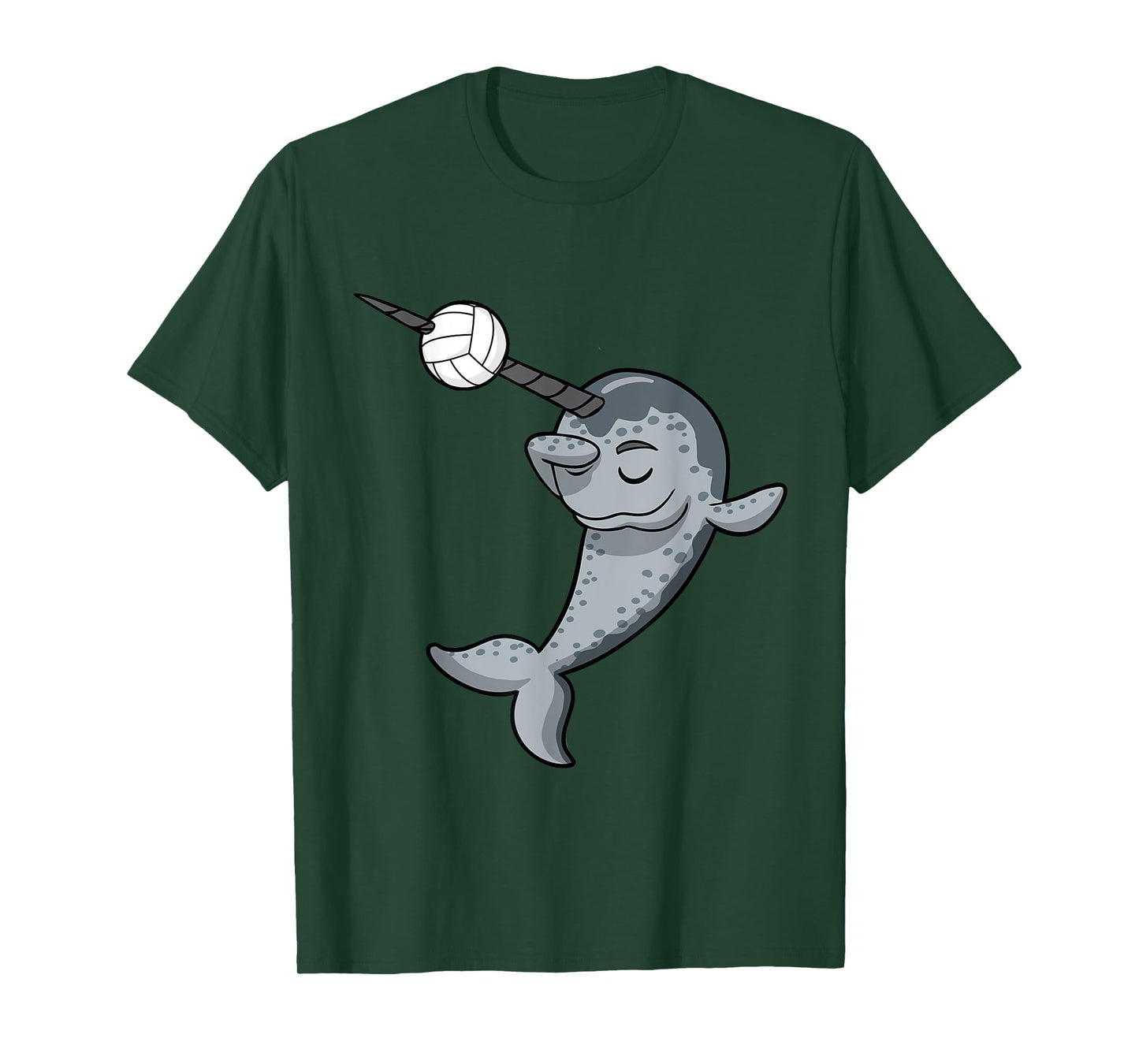 Dabbing Narwhal Volleyball Player Coach Team T-Shirt
