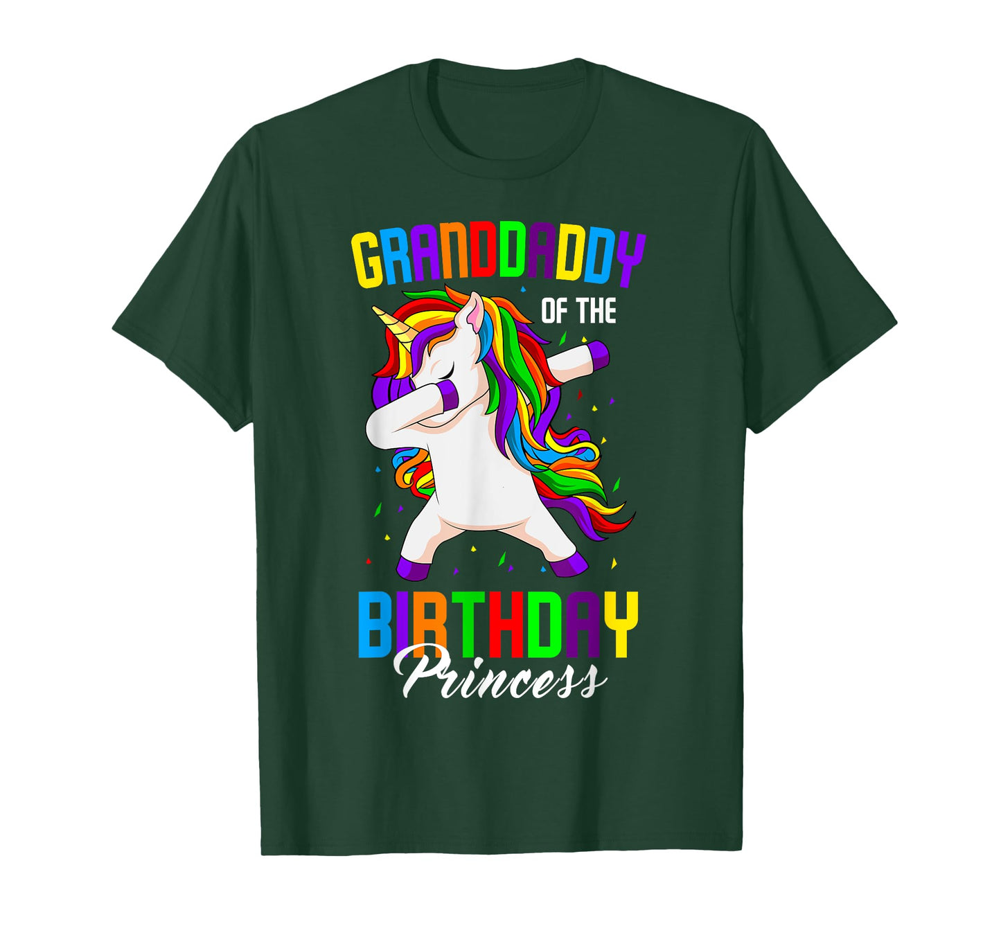 Granddaddy of the Birthday Princess Unicorn Dabbing Party T-Shirt