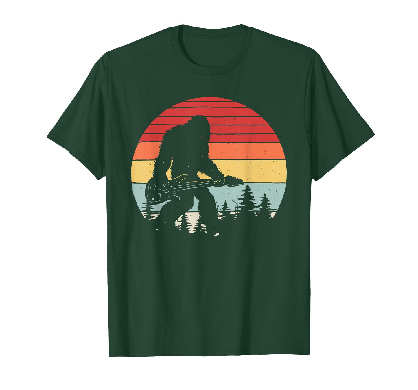 Vintage Retro Bigfoot Guitar T-Shirt