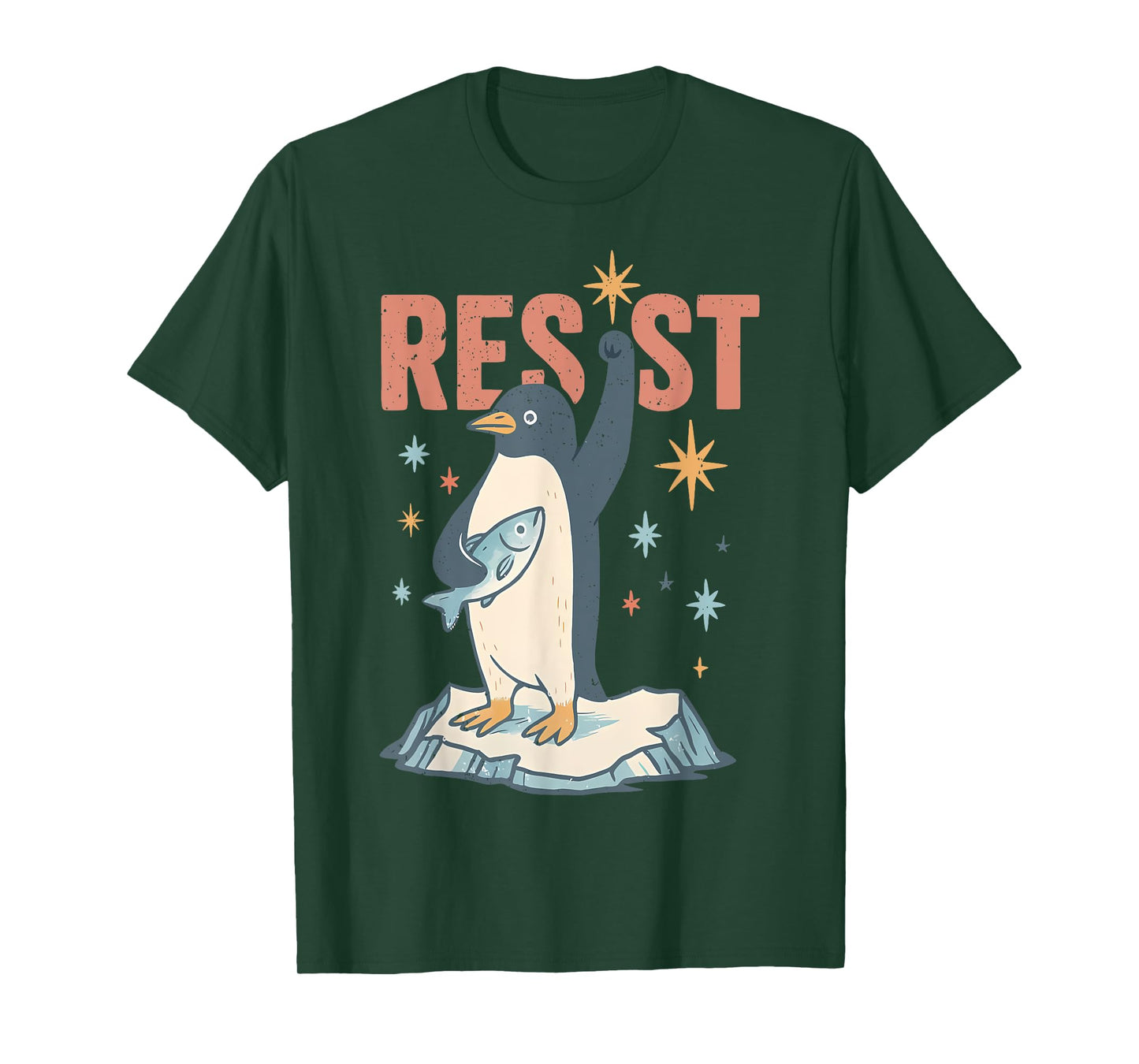 Funny Penguin Resist Penguins Protest Against Tariffs T-Shirt