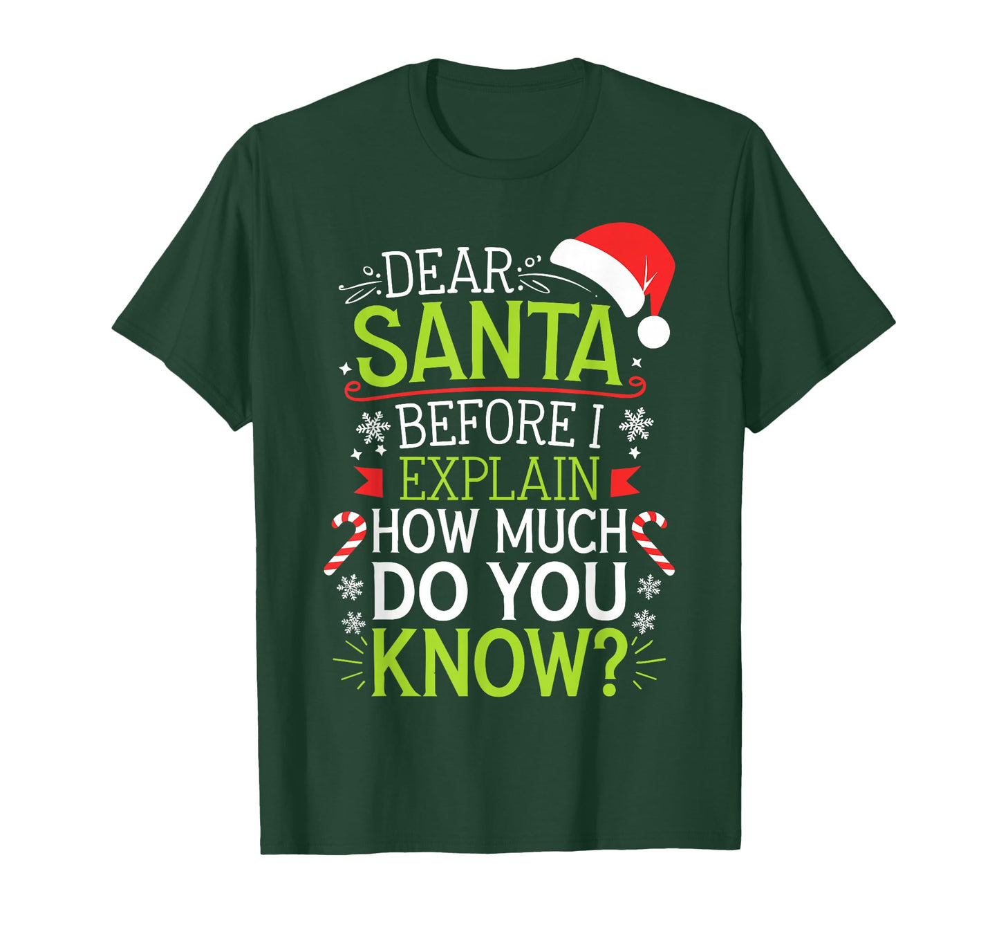 Dear Santa Before I Explain How Much Do You Know Shirt XMas T-Shirt