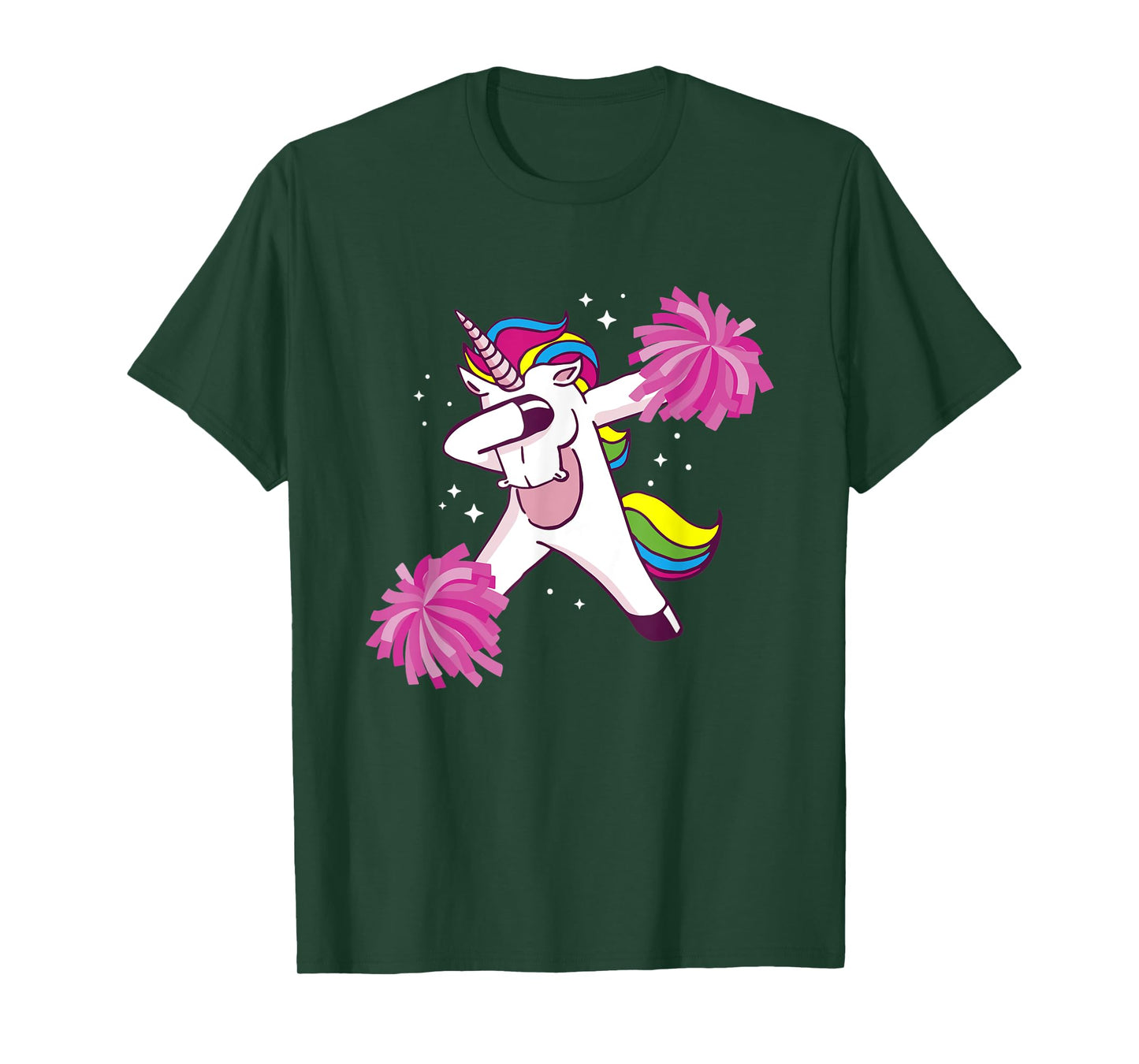 Cheer Unicorn Cheerleading Dabbing Cheerleader T-Shirt