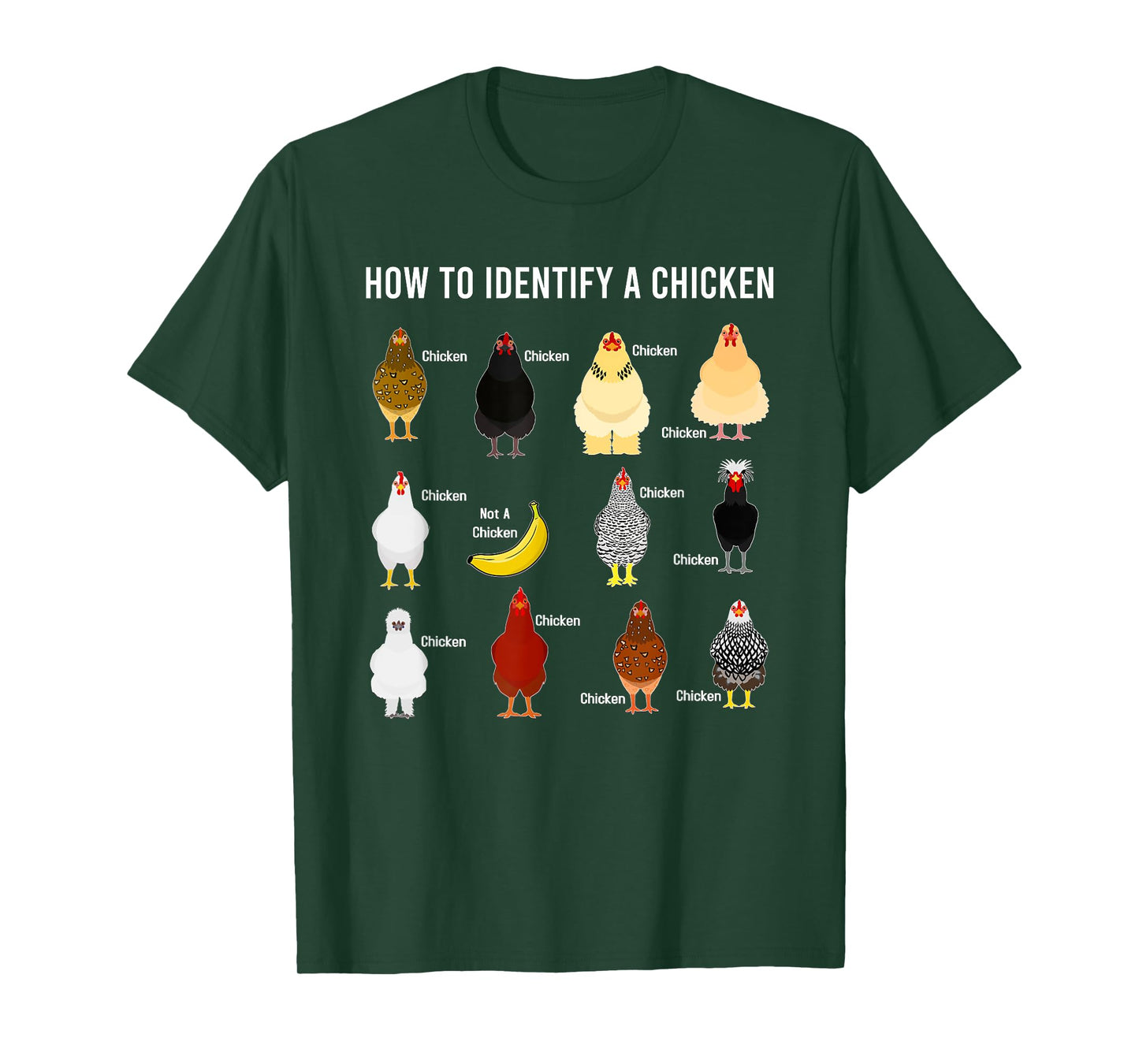 How To Identify A Chicken Funny Chicken Lover T-Shirt