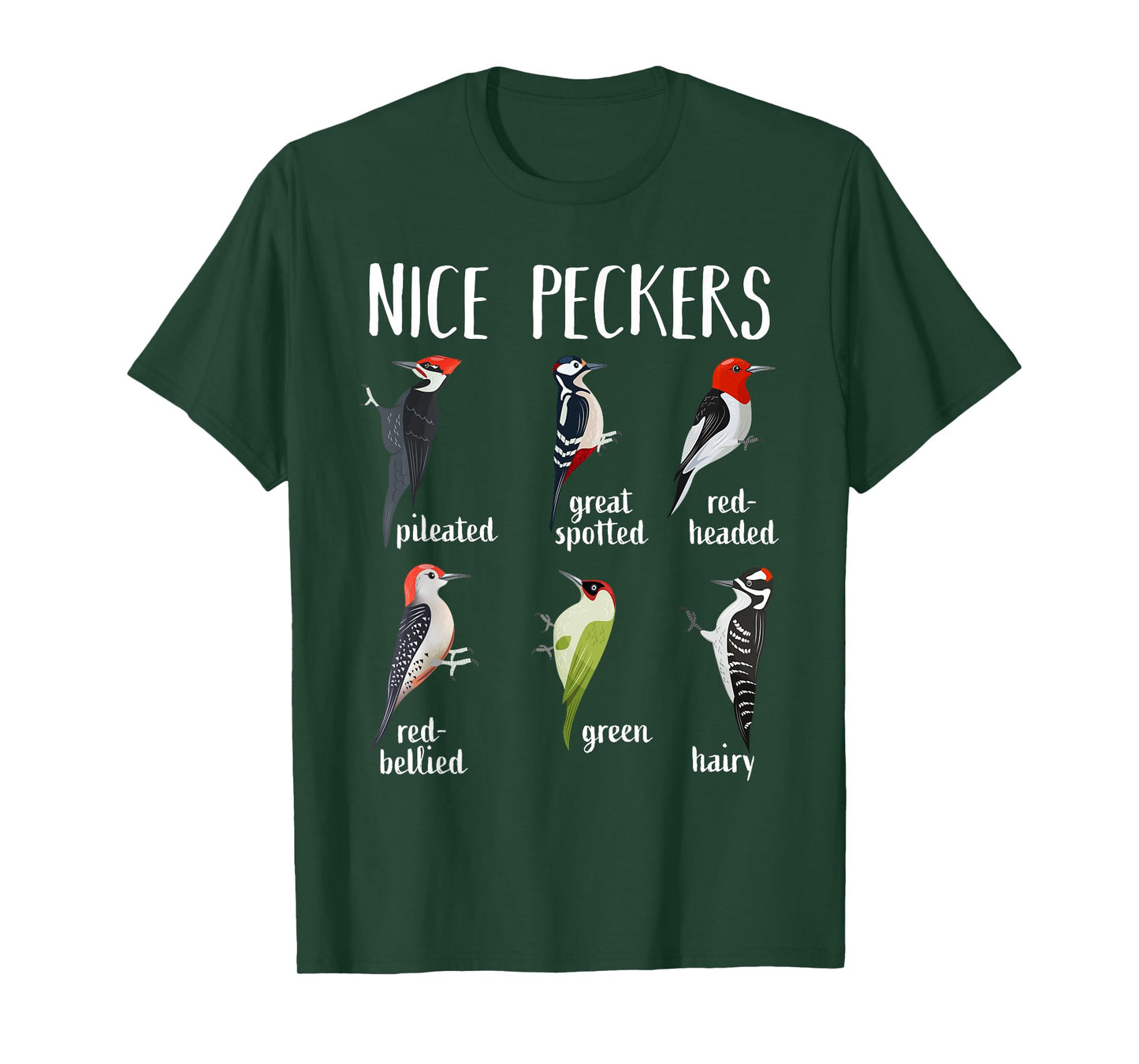Woodpecker Nice Peckers Funny bird watching Birding T-Shirt