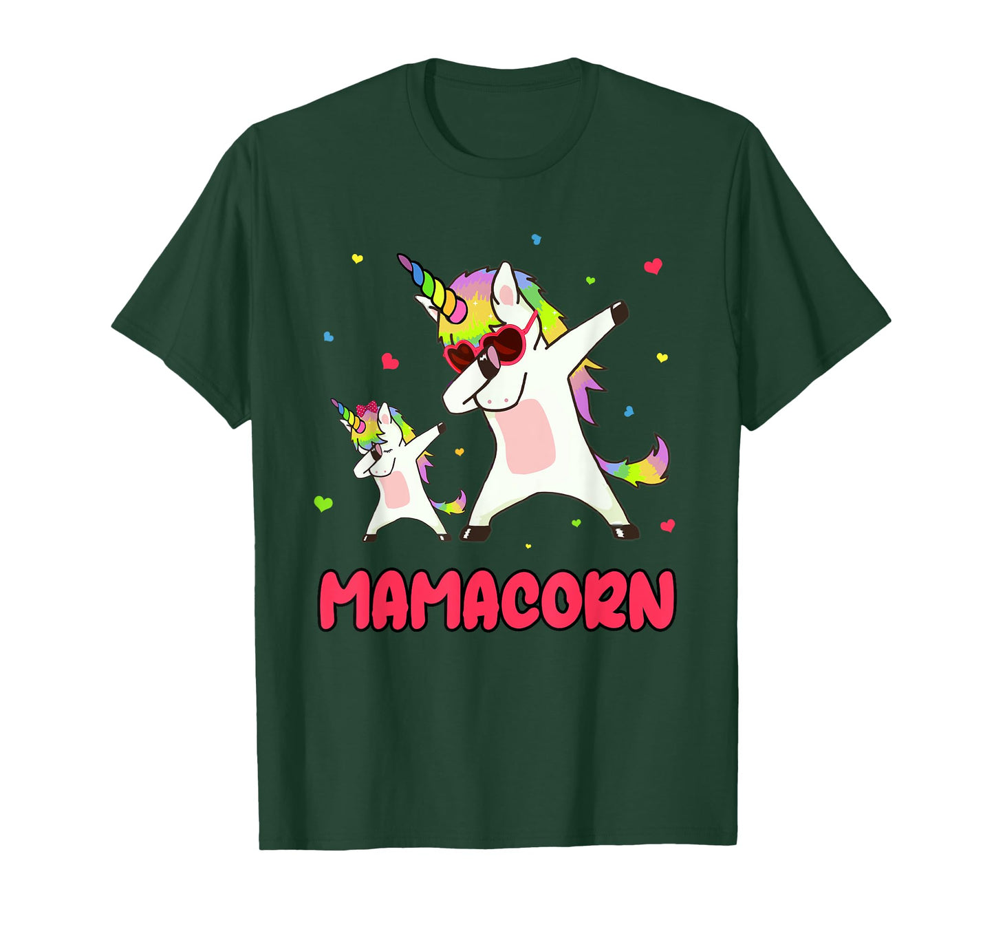 Mamacorn Dabbing Unicorn Mom Unicorn Girl Mommy Birthday T-Shirt