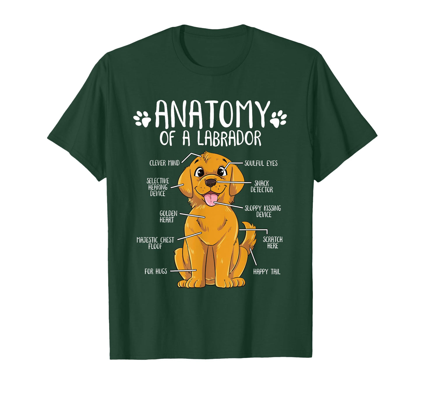 Funny Anatomy Labrador Retriever Lab Dog Lover Owner T-Shirt for Men Women Kids