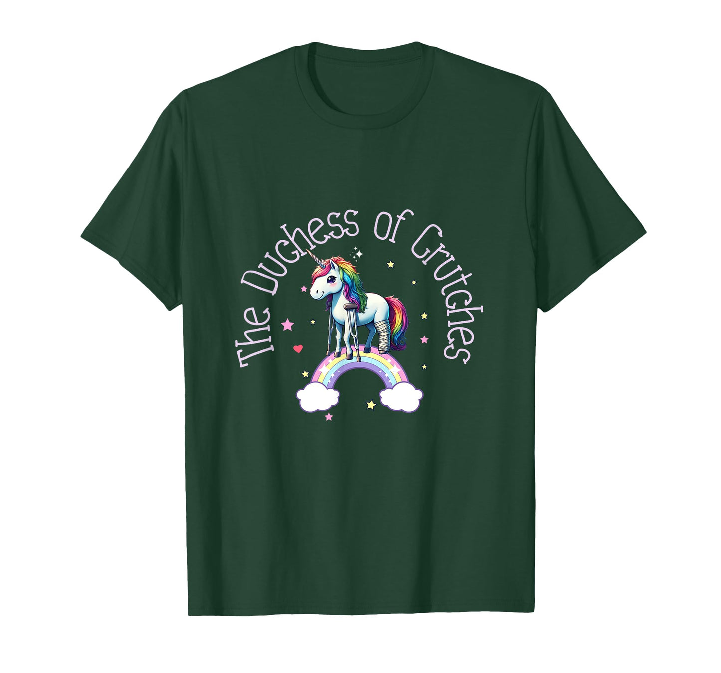 Girls Crutches Leg Knee Injury Gift - Duchess of Crutches T-Shirt