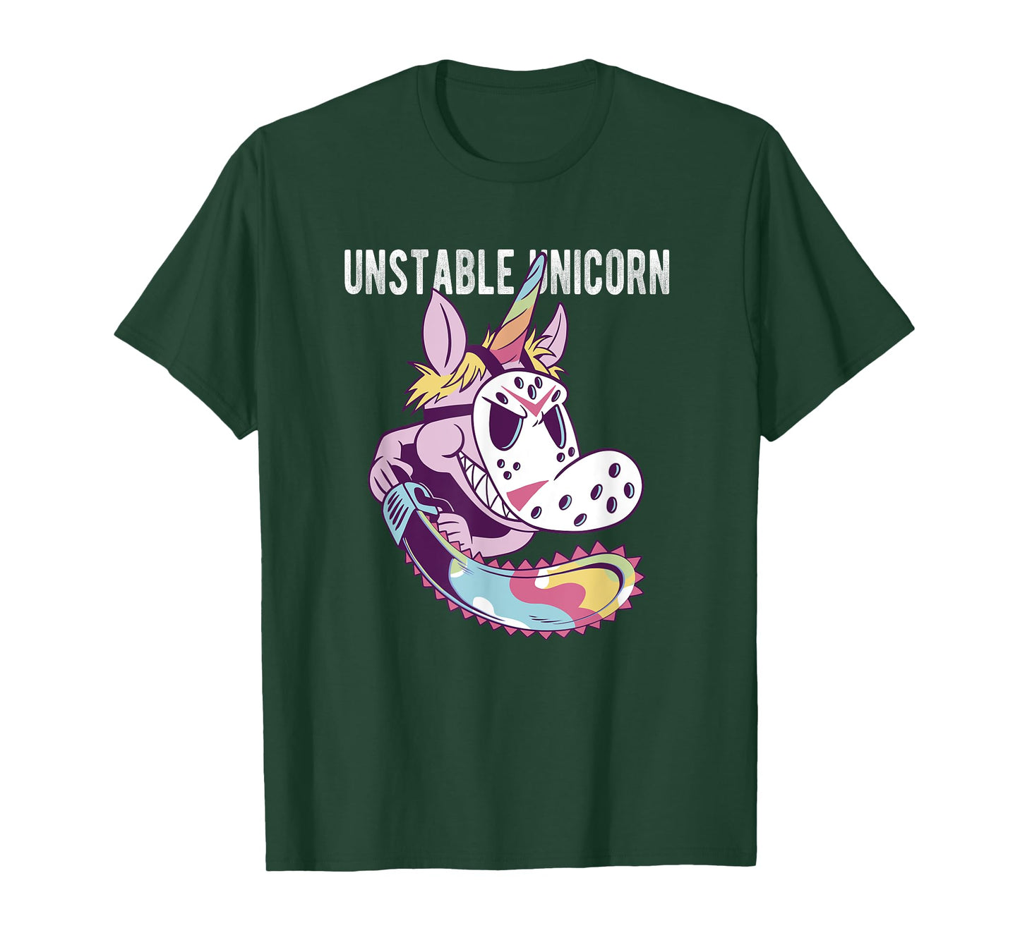 Unstable Unicorn with Chainsaw T-Shirt