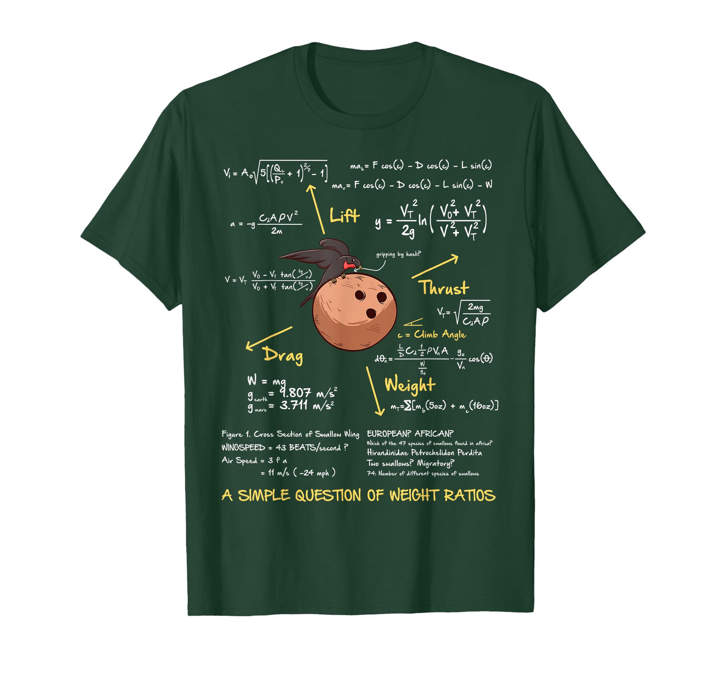Simple Question of Weight Ratio Funny Math Teacher Geek T-Shirt