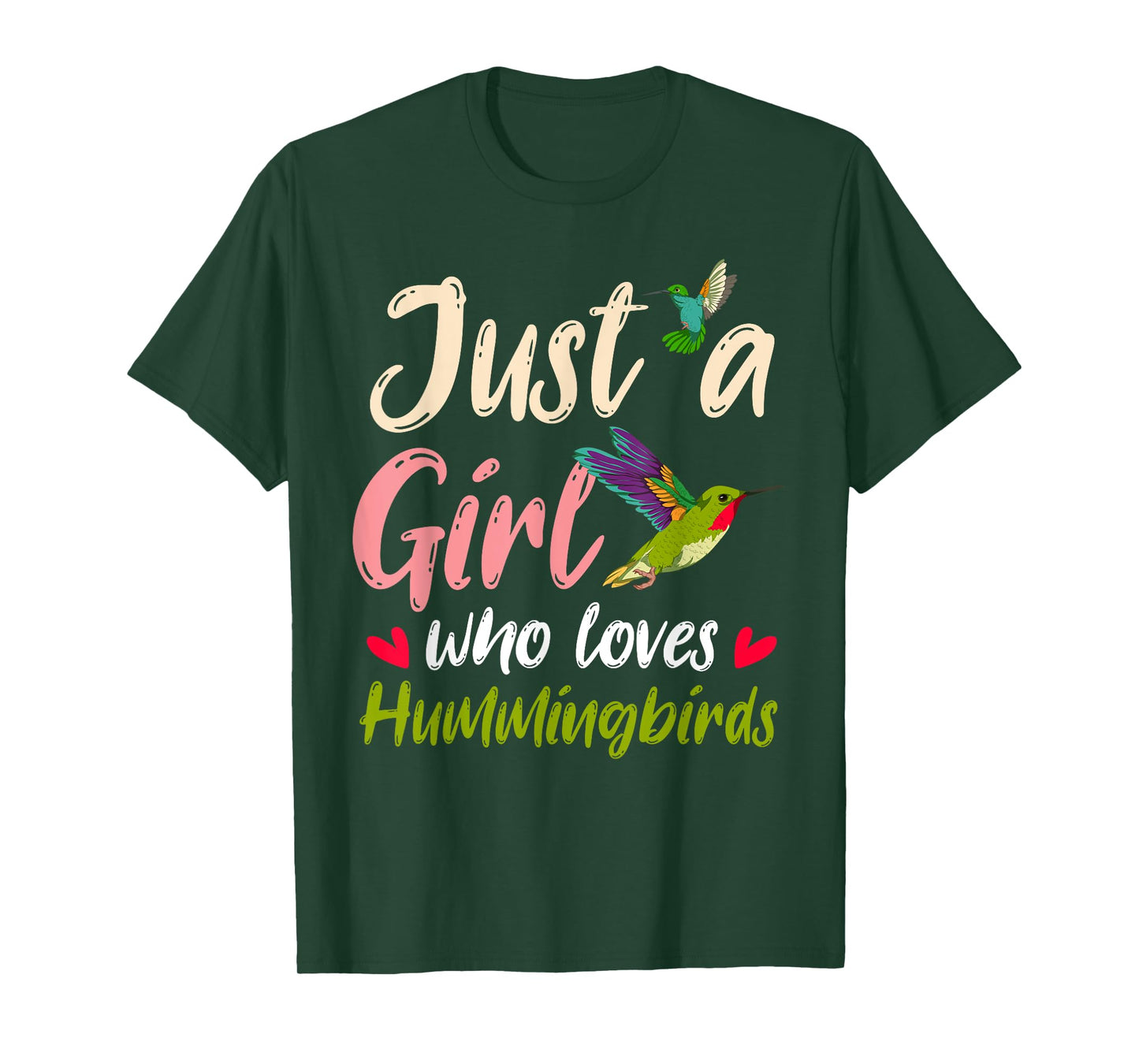 Just A Girl Who Loves Hummingbirds Bird Women Hummingbird T-Shirt