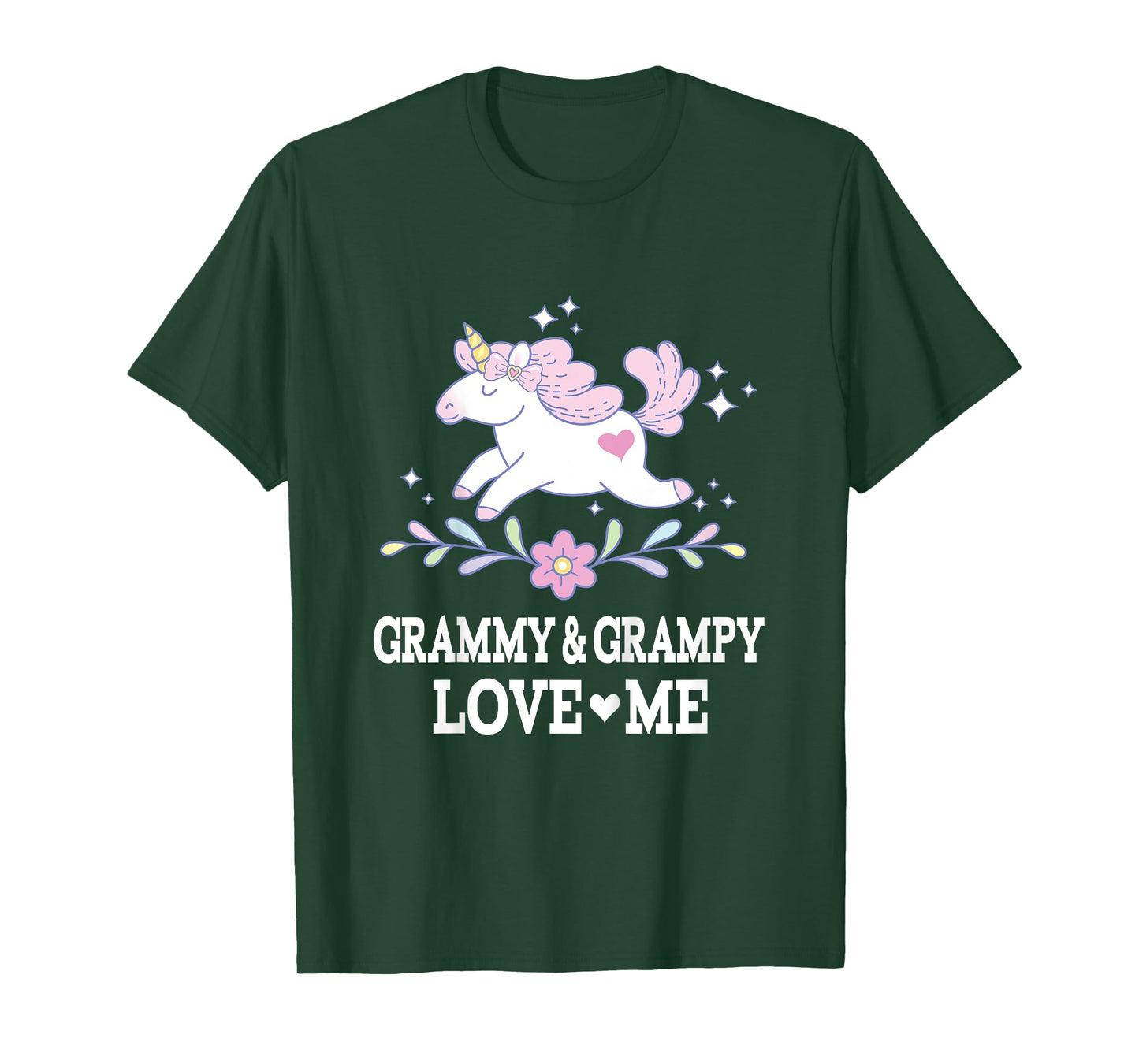 Grammy and Grampy Love Me Unicorn Grandchild T-Shirt