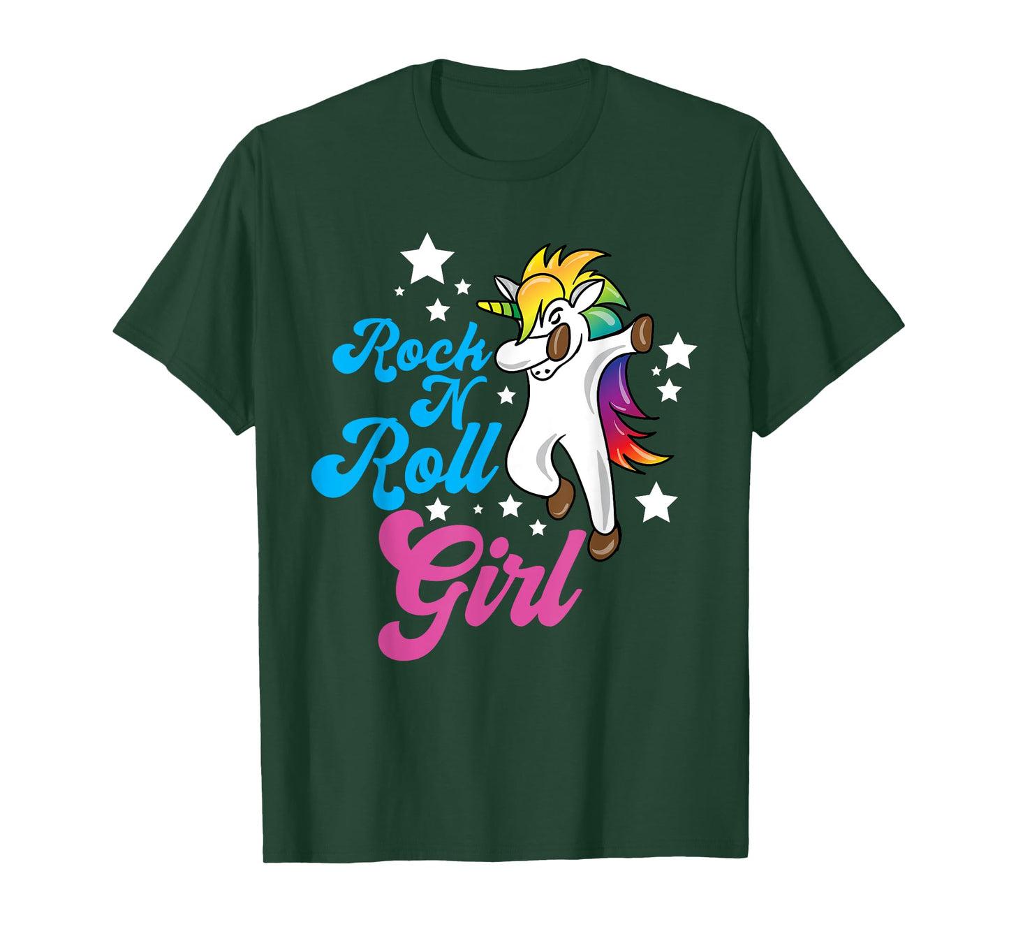 Funny Unicorn Rock n Roll Girl Shirt Rockin Musician Gift T-Shirt