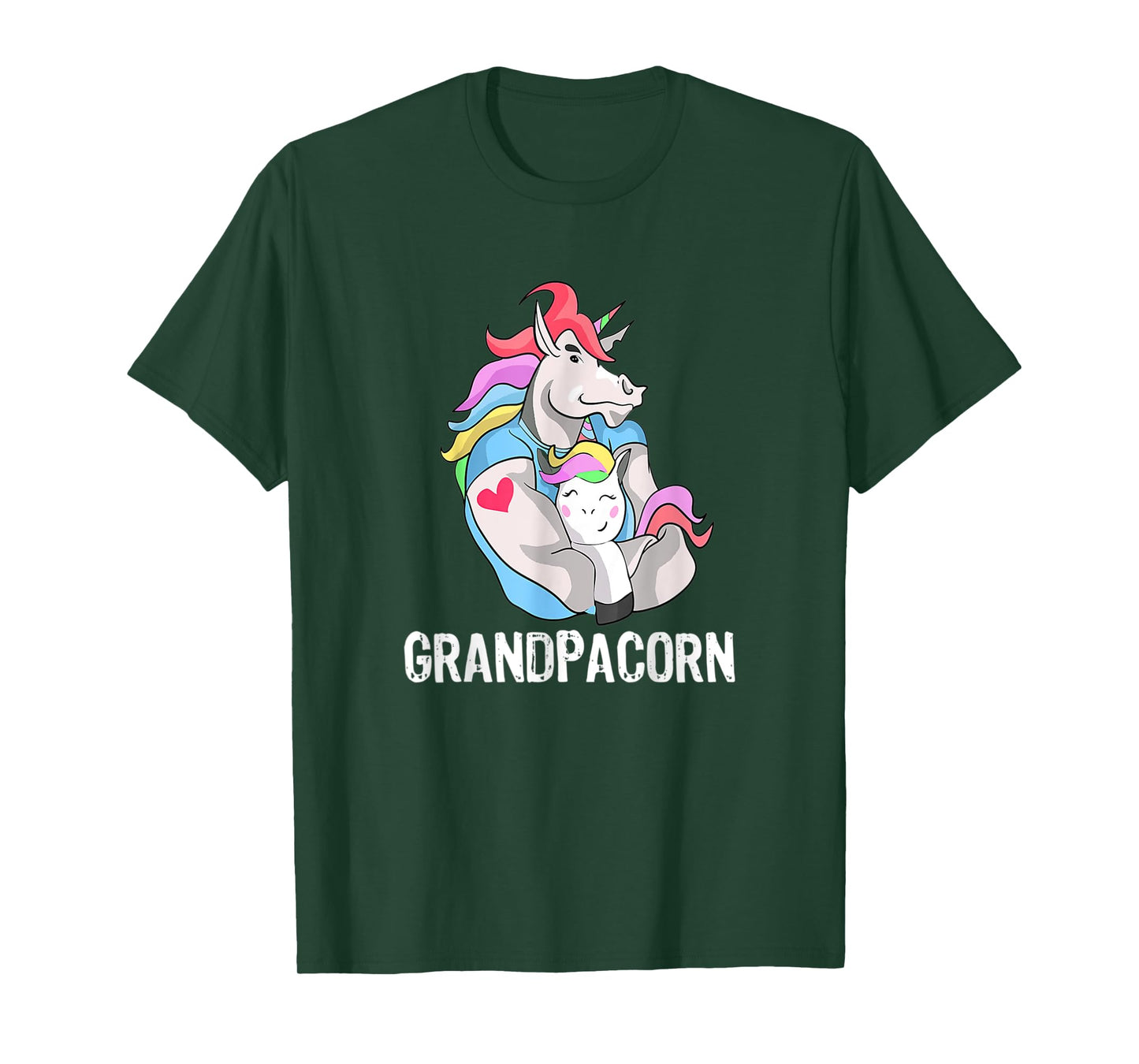 Mens Grandpacorn Unicorn Grandpa And Grandson T-Shirt