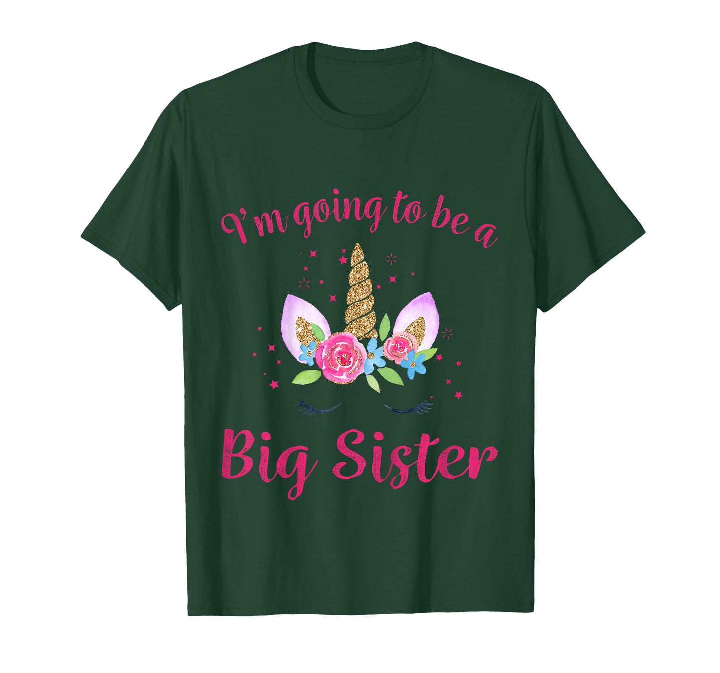 Kids Big Sister Unicorn I'm Going to be a Big Sister T-Shirt