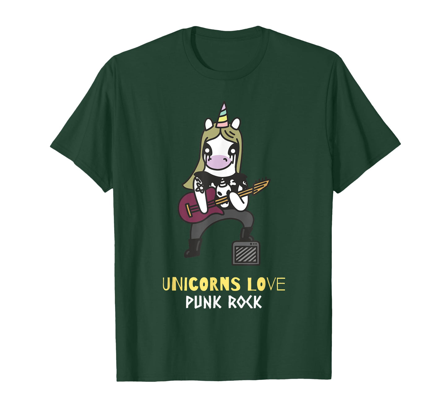 Punk Rock Unicorn Band Unicorns Love Punk Rock T-Shirt