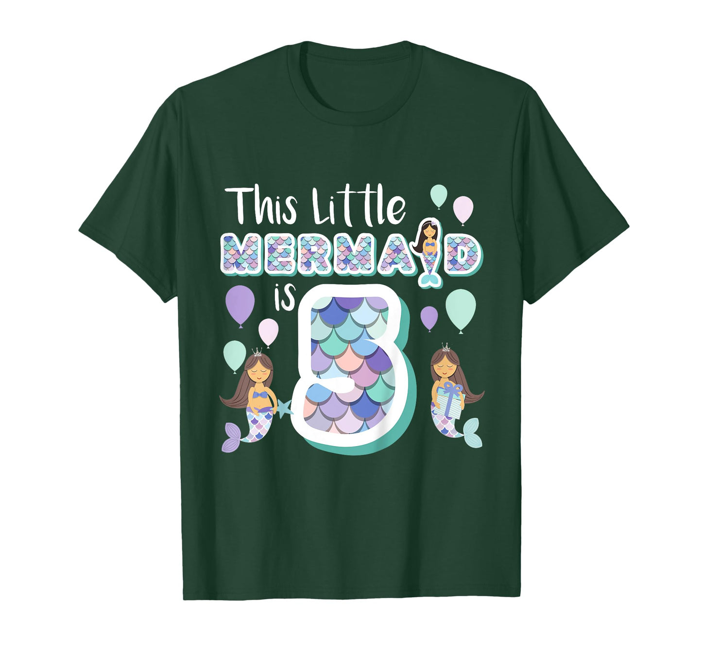 5 Year Old Mermaid Birthday Party Theme Girl 5th Girls Gift T-Shirt