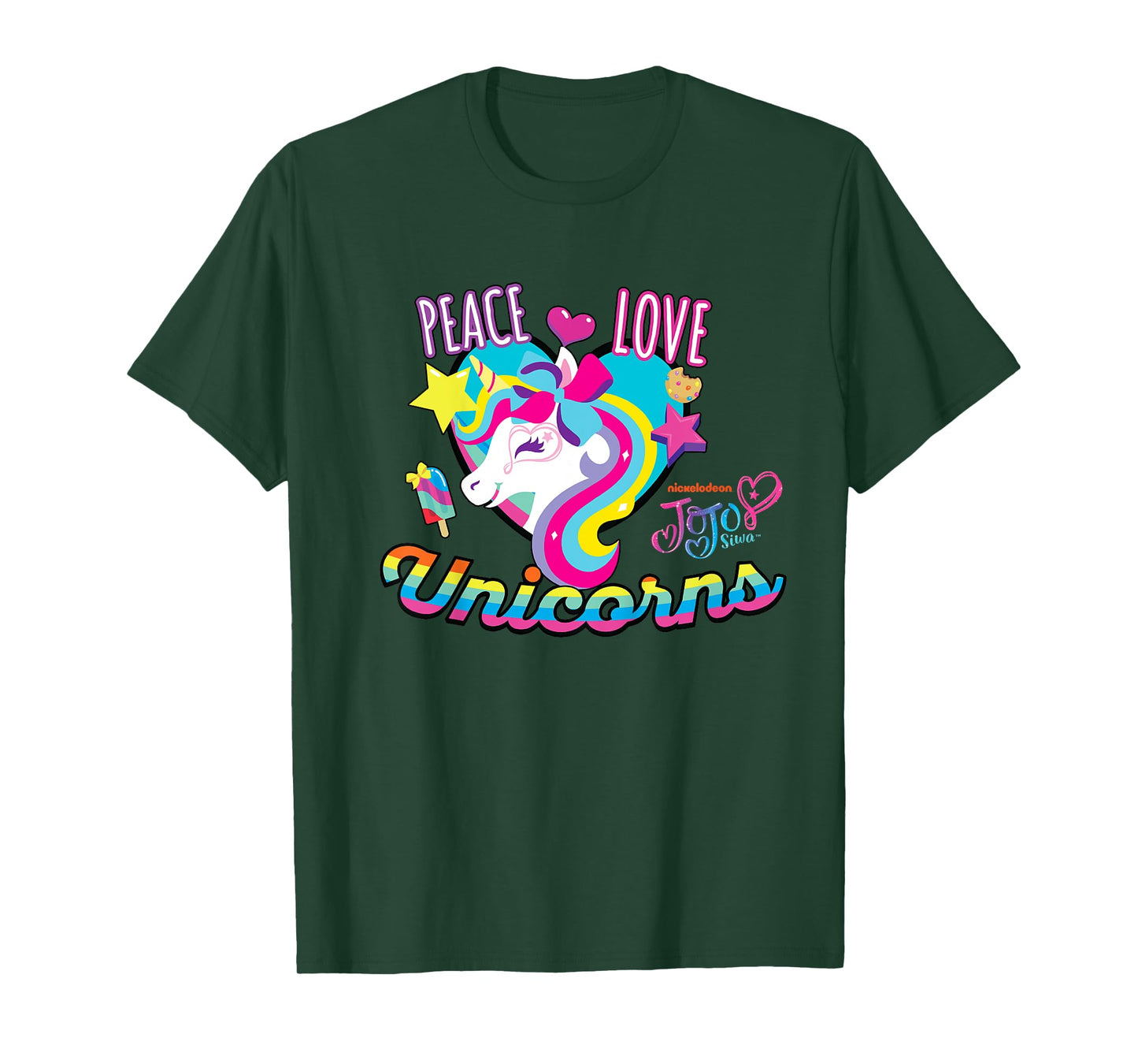 JoJo Siwa Peace Love And Unicorns T-Shirt