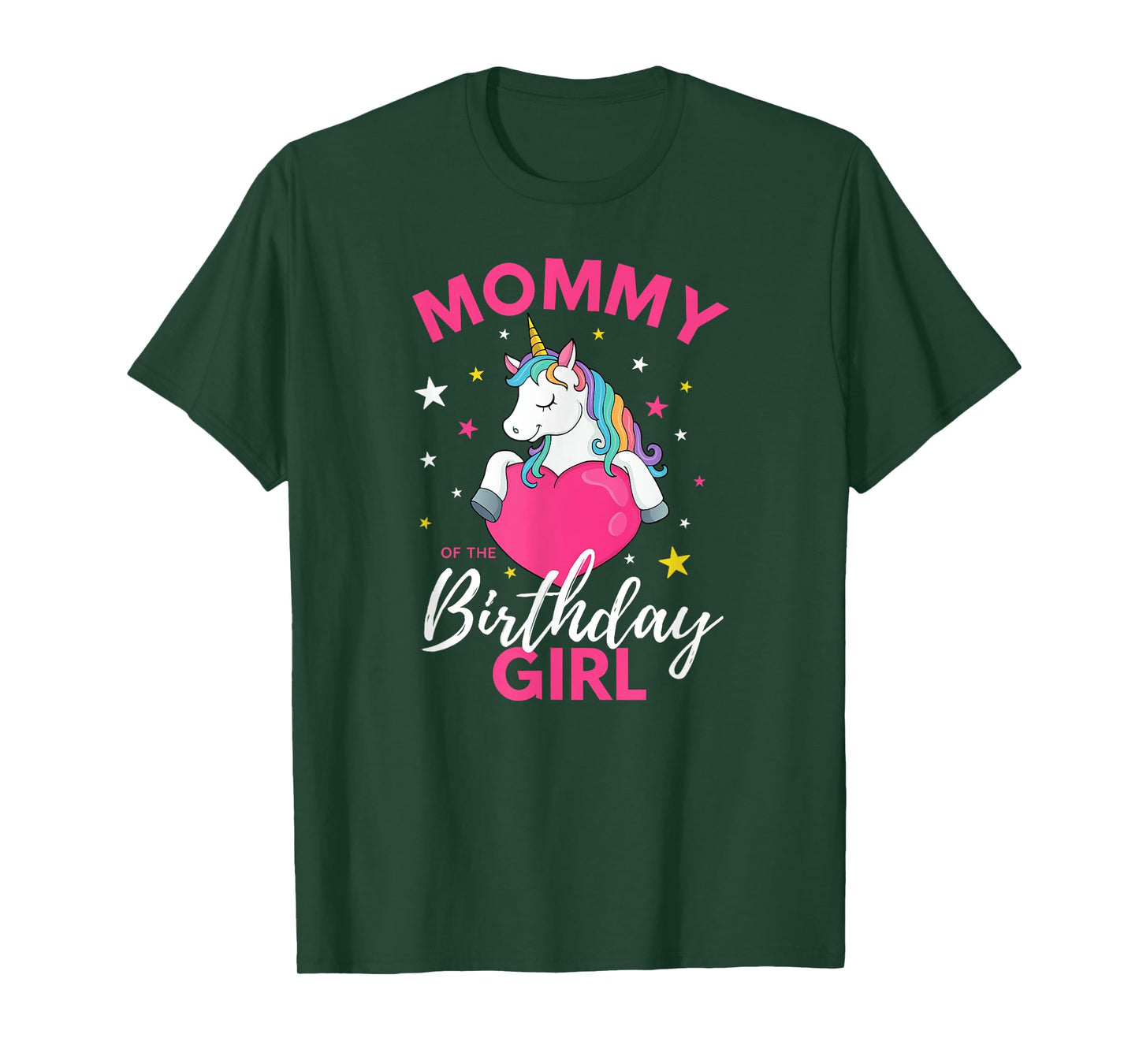 Mommy Of The Birthday Girl Unicorn T-Shirt