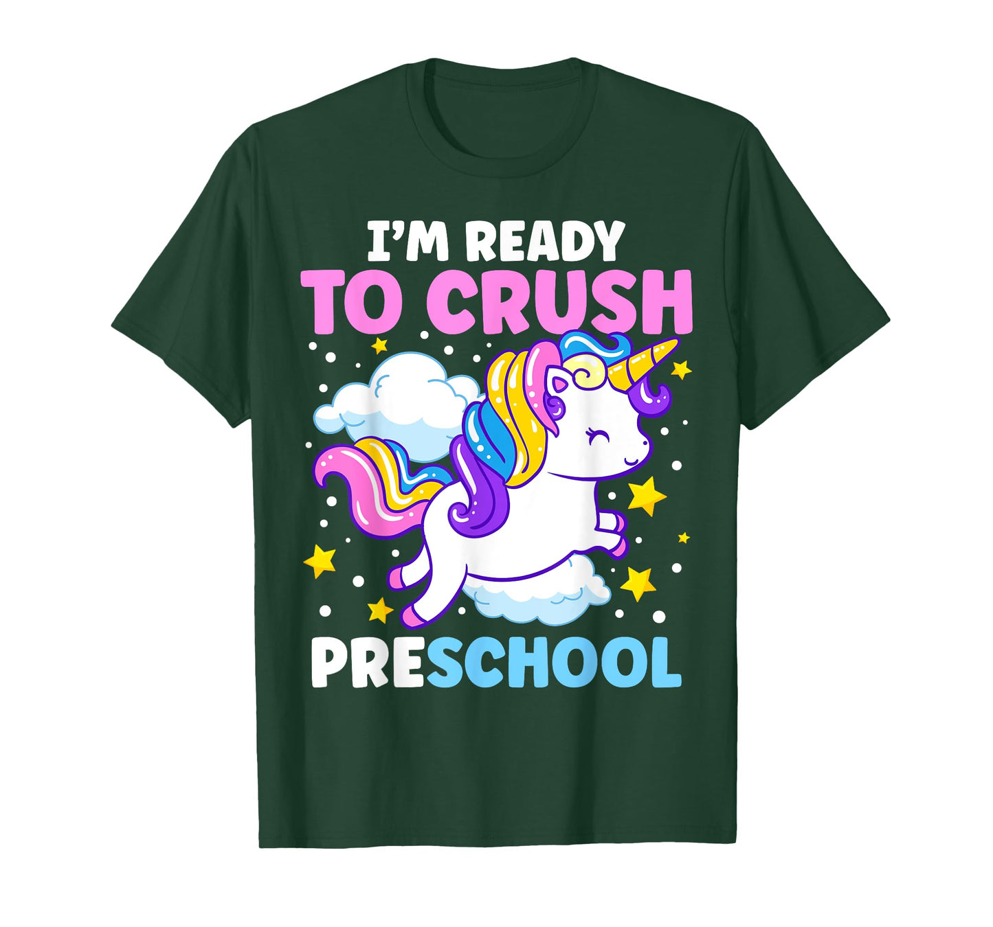 First Day of Pre-K I'm Ready To Crush Preschool Unicorn Kids T-Shirt