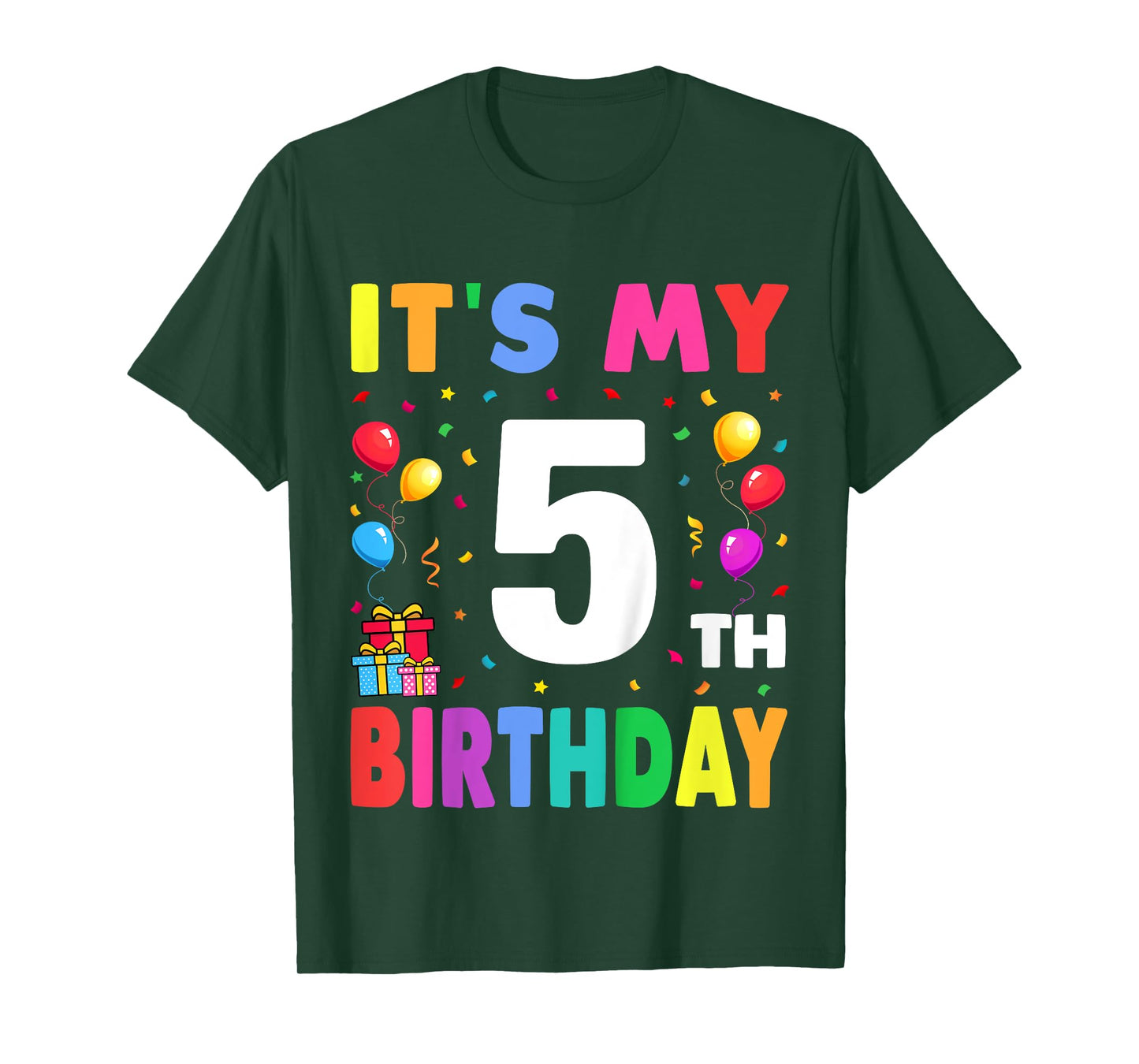 It's My 5th Birthday 5 Five Happy Birthday Boys or Girls T-Shirt