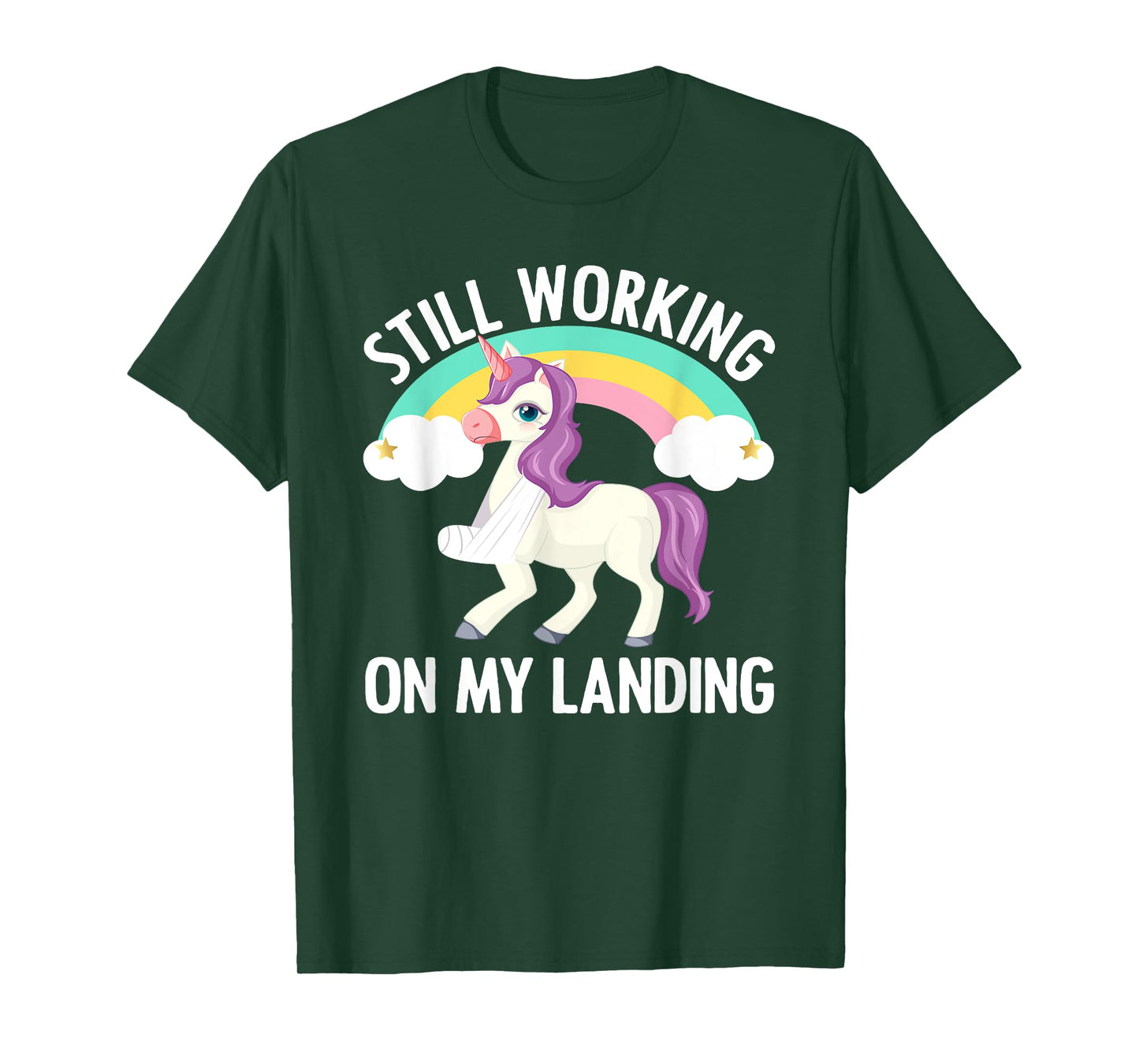 Cool Broken Arm For Men Women Broke Elbow Hand Unicorn T-Shirt