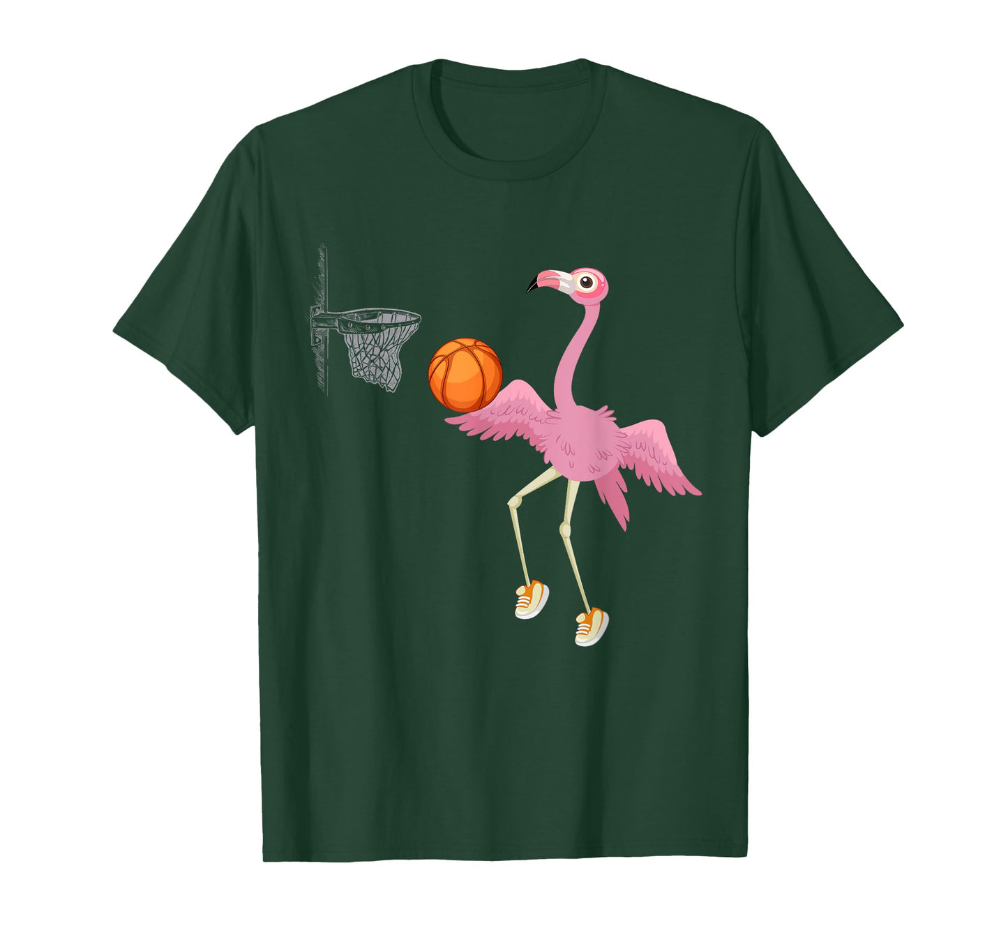 Flamingo Basketball Flamingo Playing Basketball Flamingo T-Shirt