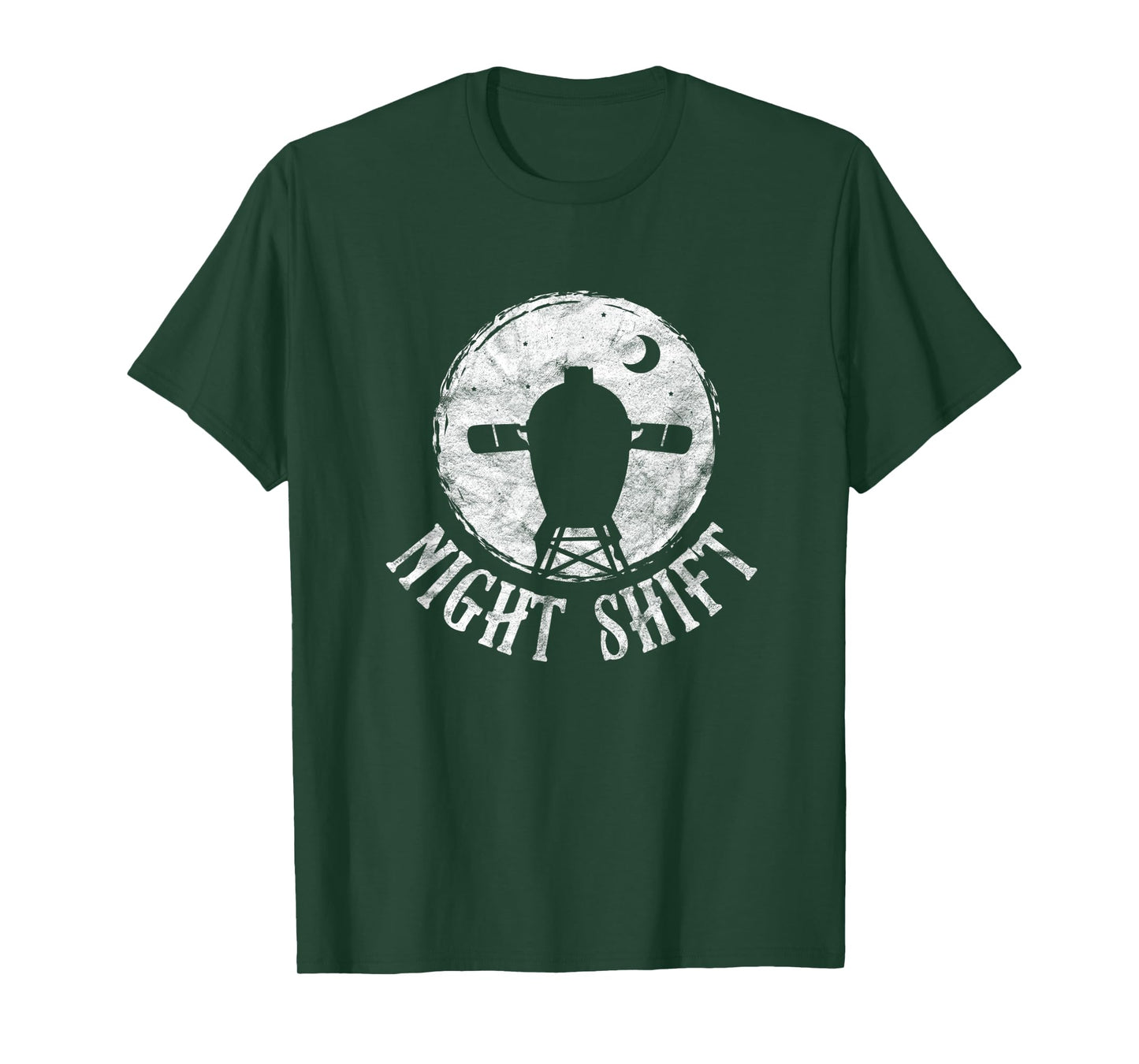 BBQ Barbeque Grilling Funny Night Shift Grill Big Egg Smoker T-Shirt