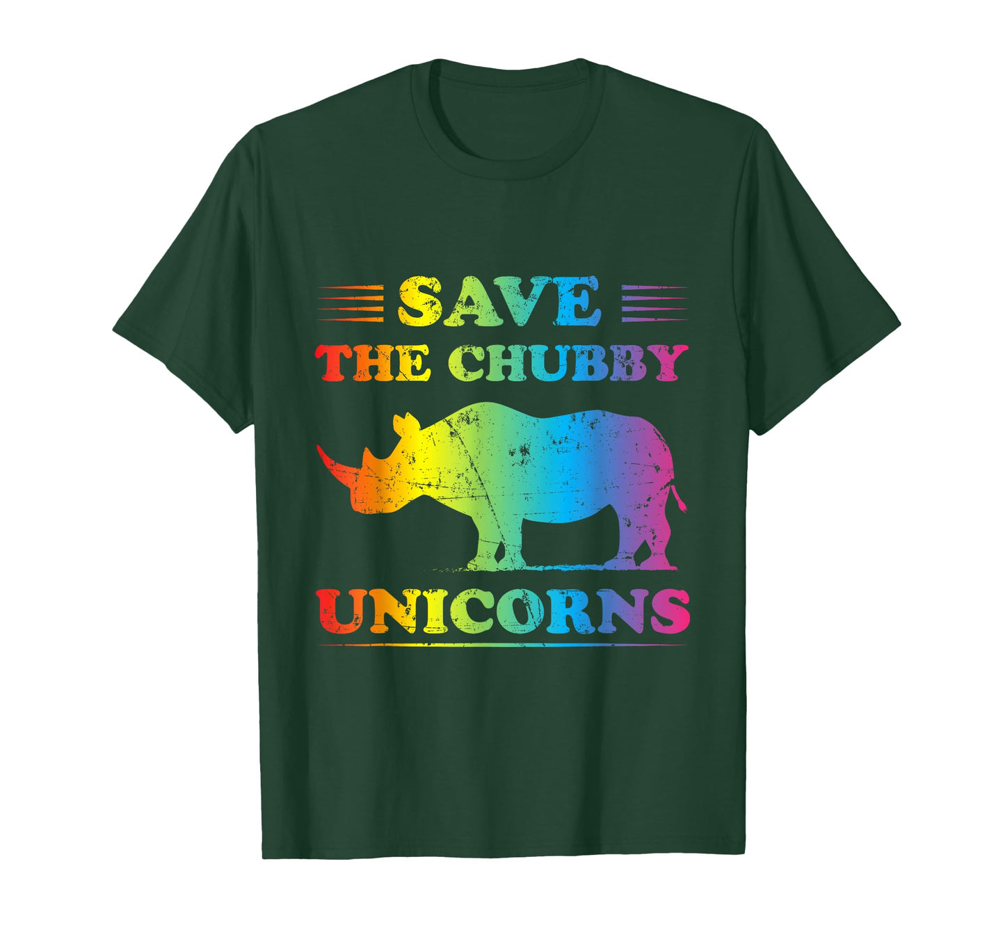 Save The Chubby Unicorns Rainbow T Shirt