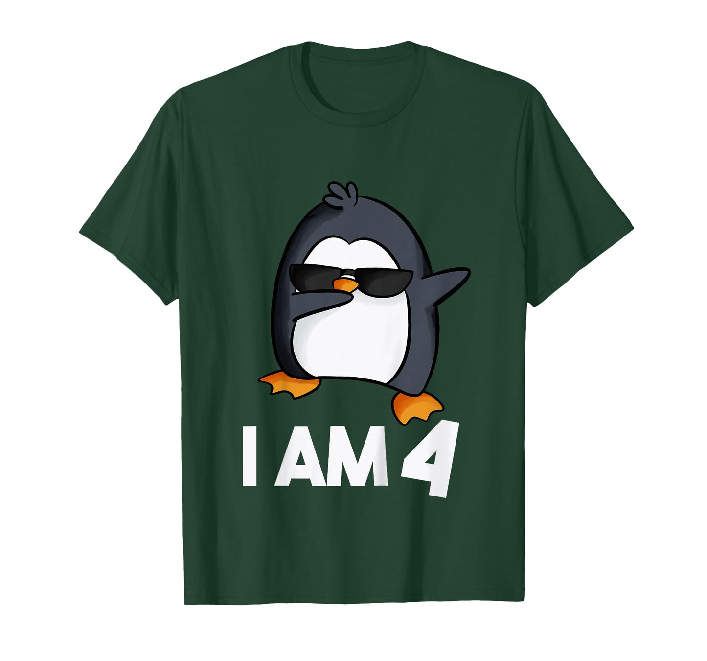 Penguin Birthday Shirt 4 Years Old Birthday Outfit Kids T-Shirt