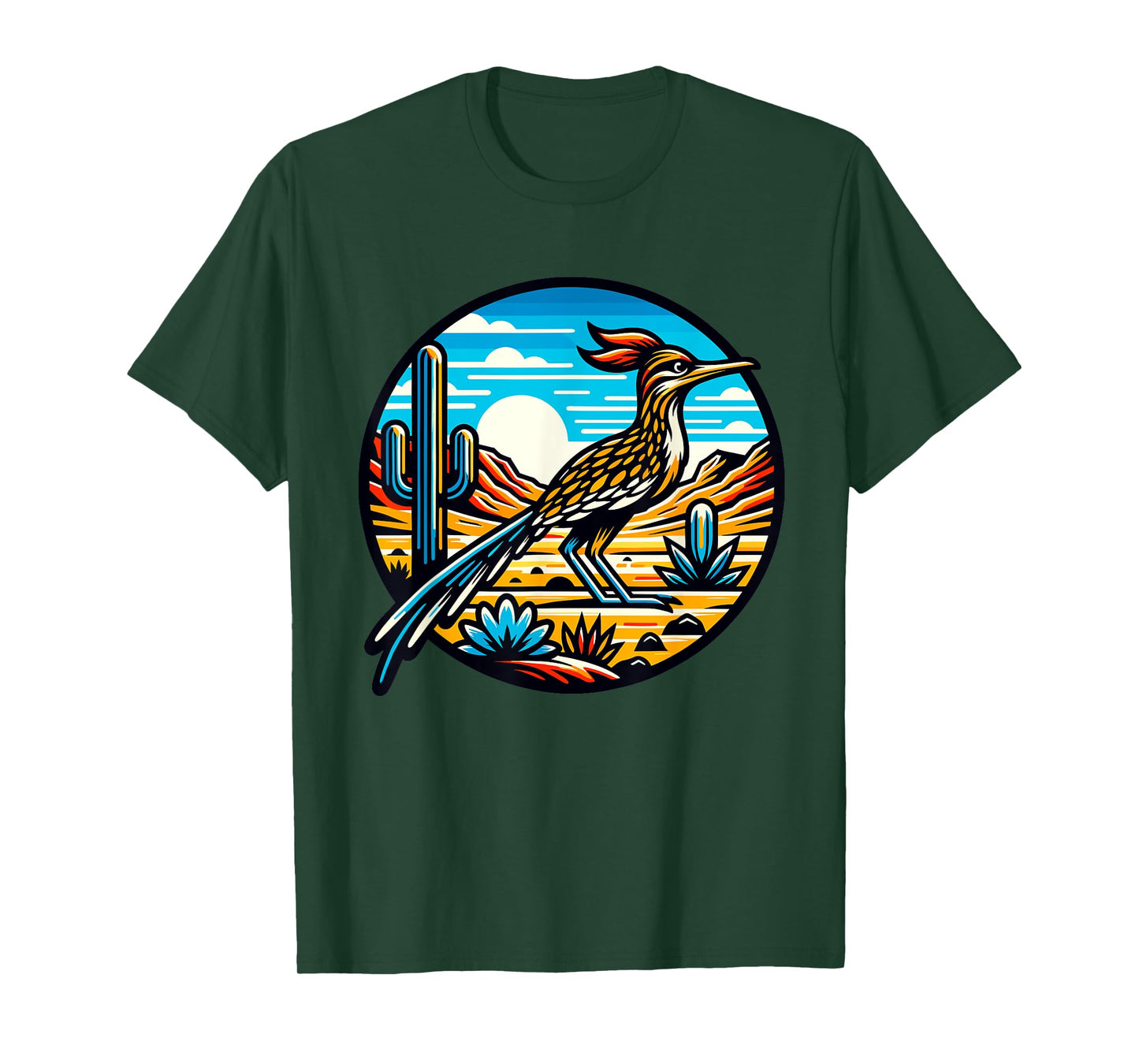 Roadrunner Desert Cactus Chapparal Bird T-Shirt