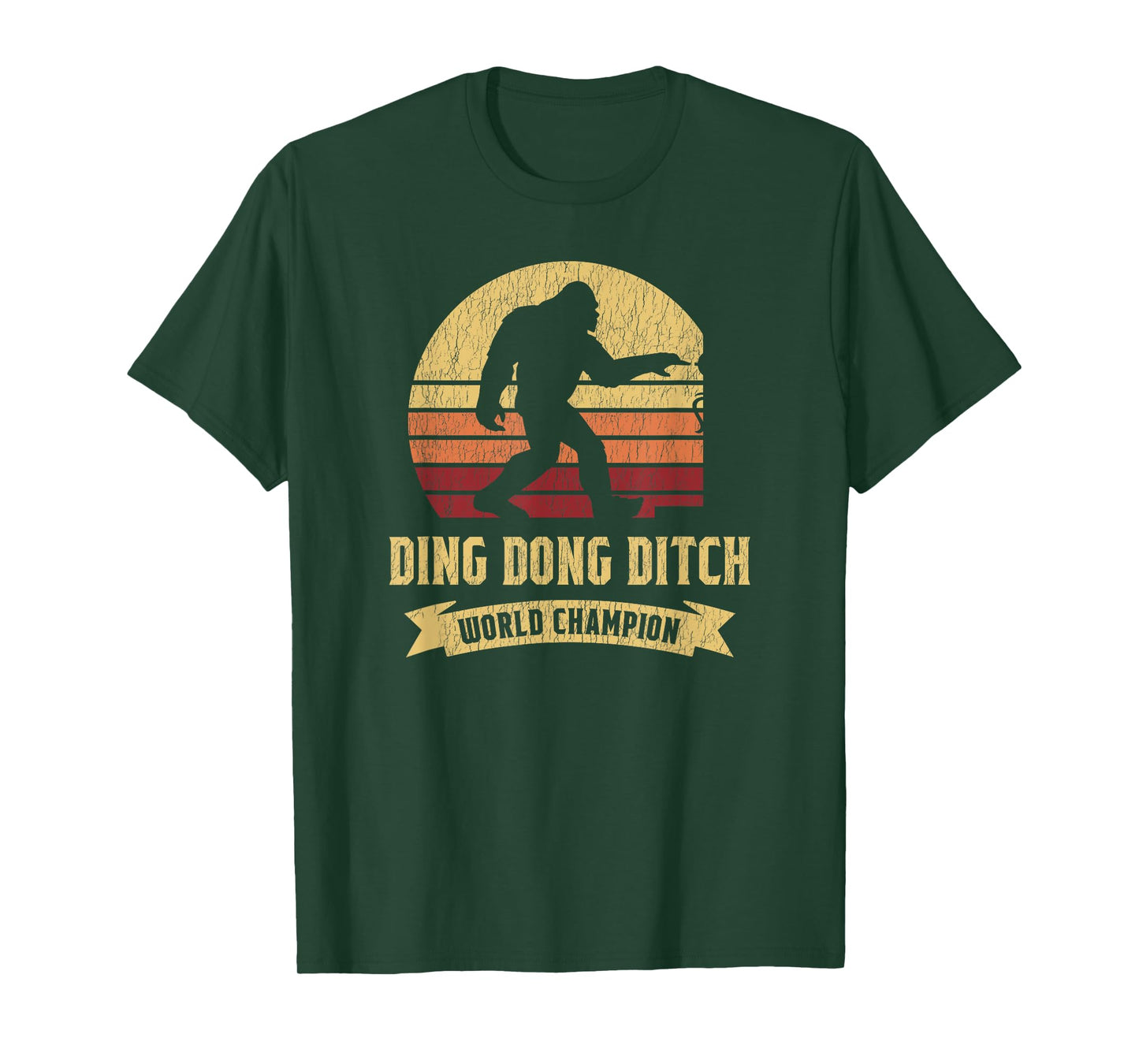 Funny Bigfoot Shirt Ding Dong Ditch World Champion T-Shirt
