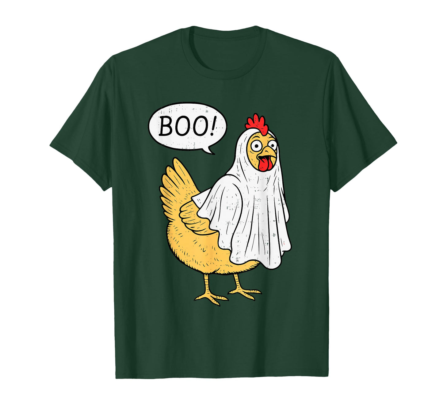 Chicken Boo Halloween Costume Farmer Boys Teens Girls Kids T-Shirt