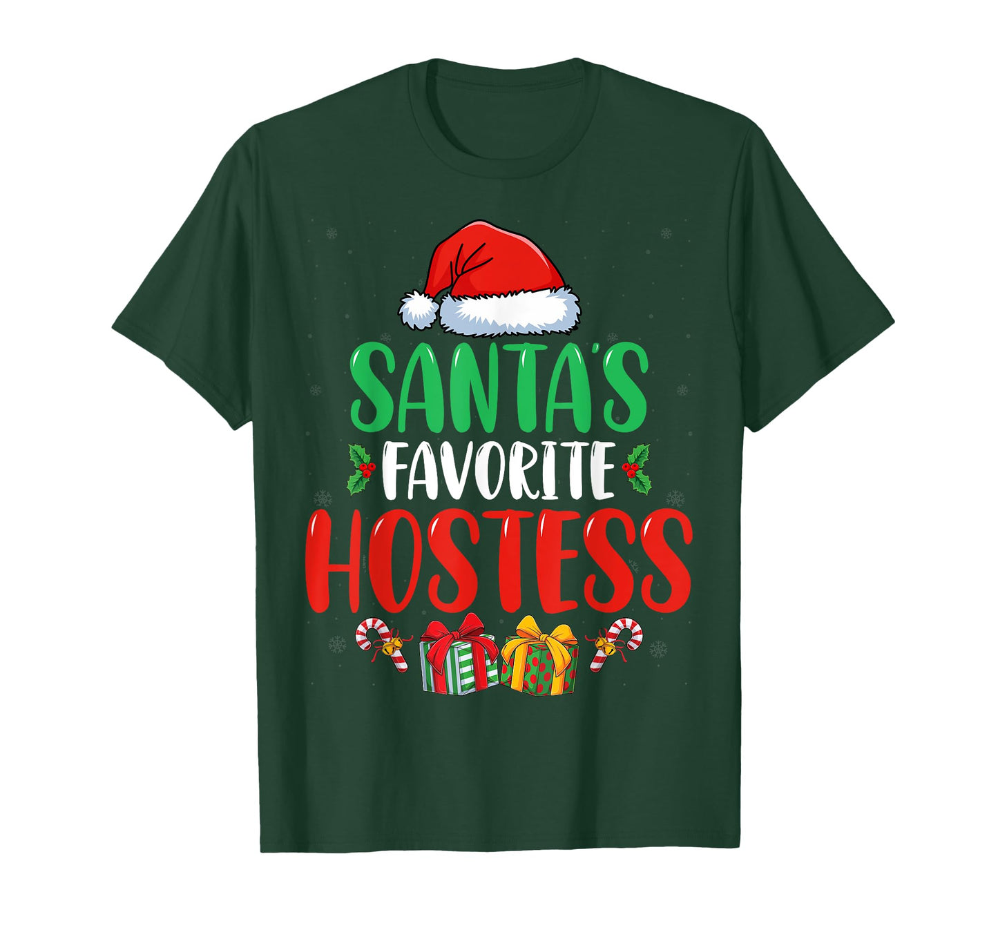 Santa's Favorite Hostess Xmas Holiday Christmas Hostess T-Shirt