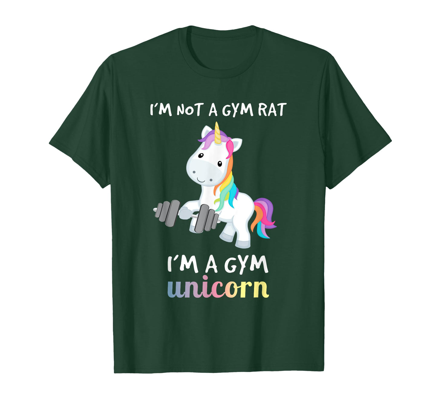 Funny Gym T Shirt Fitness Training Unicorn Lover Gifts Women T-Shirt