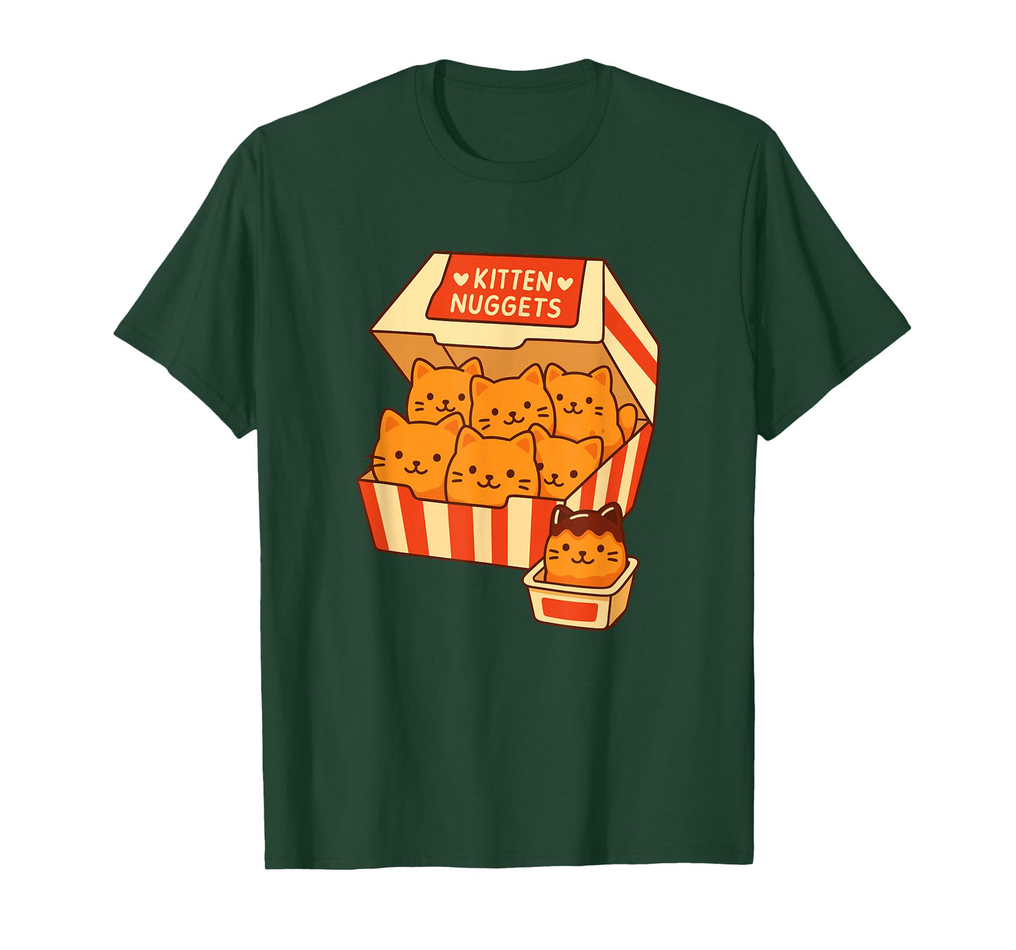 Funny Cat Owner Tee Kitten Nuggets Food Chicken Nugget T-Shirt