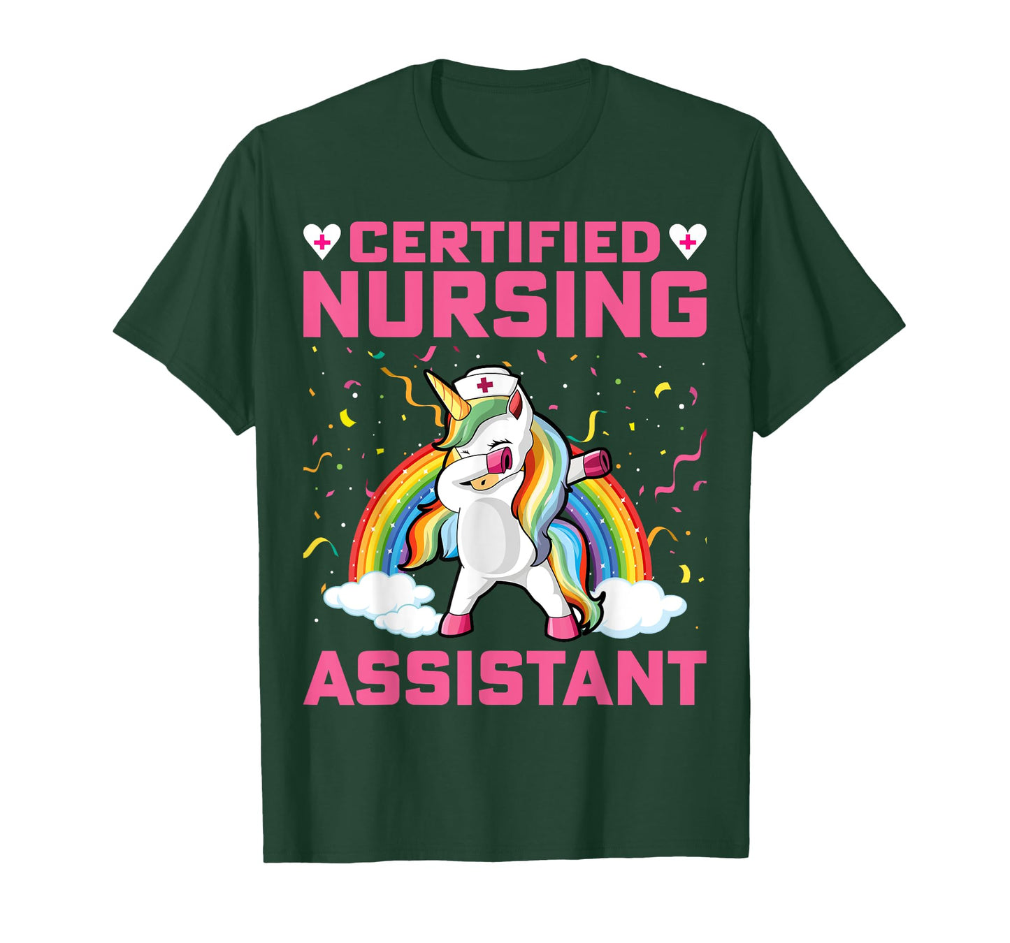 Certified Nursing Assistant - Dabbing Unicorn CNA Nursing T-Shirt