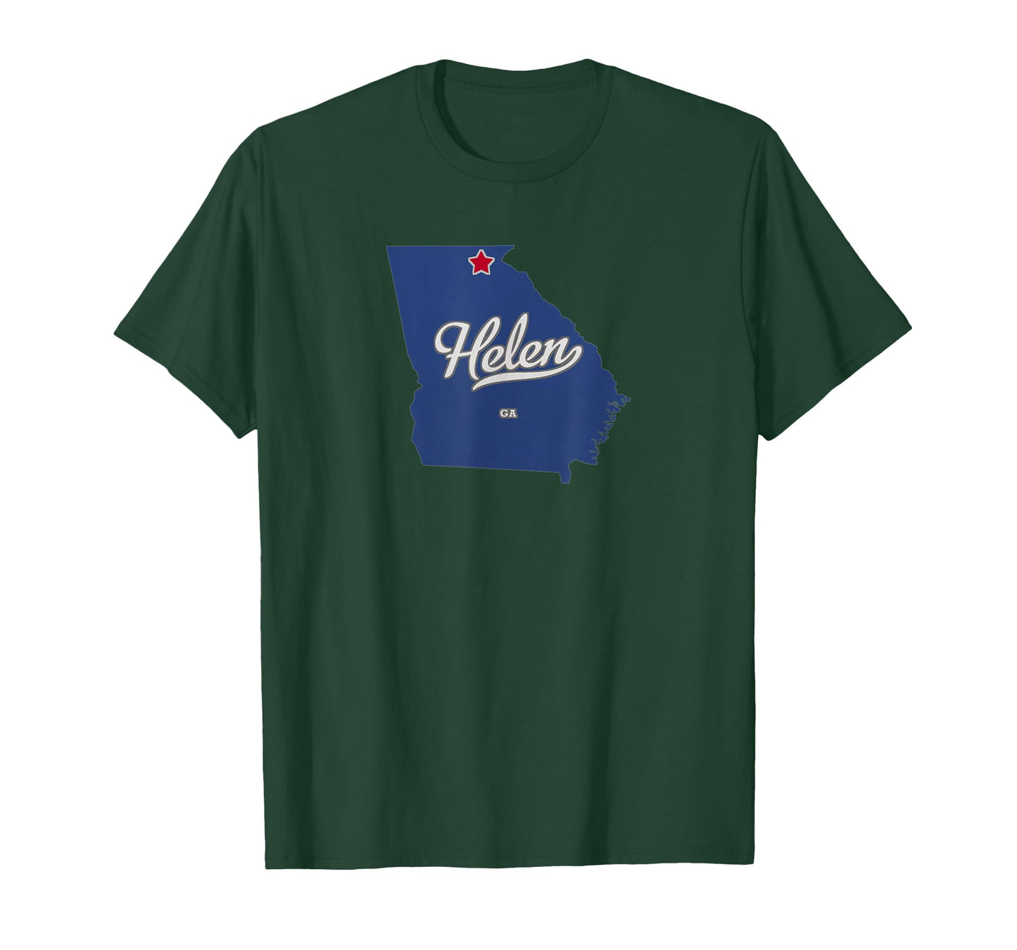 Helen Georgia GA Map T-Shirt