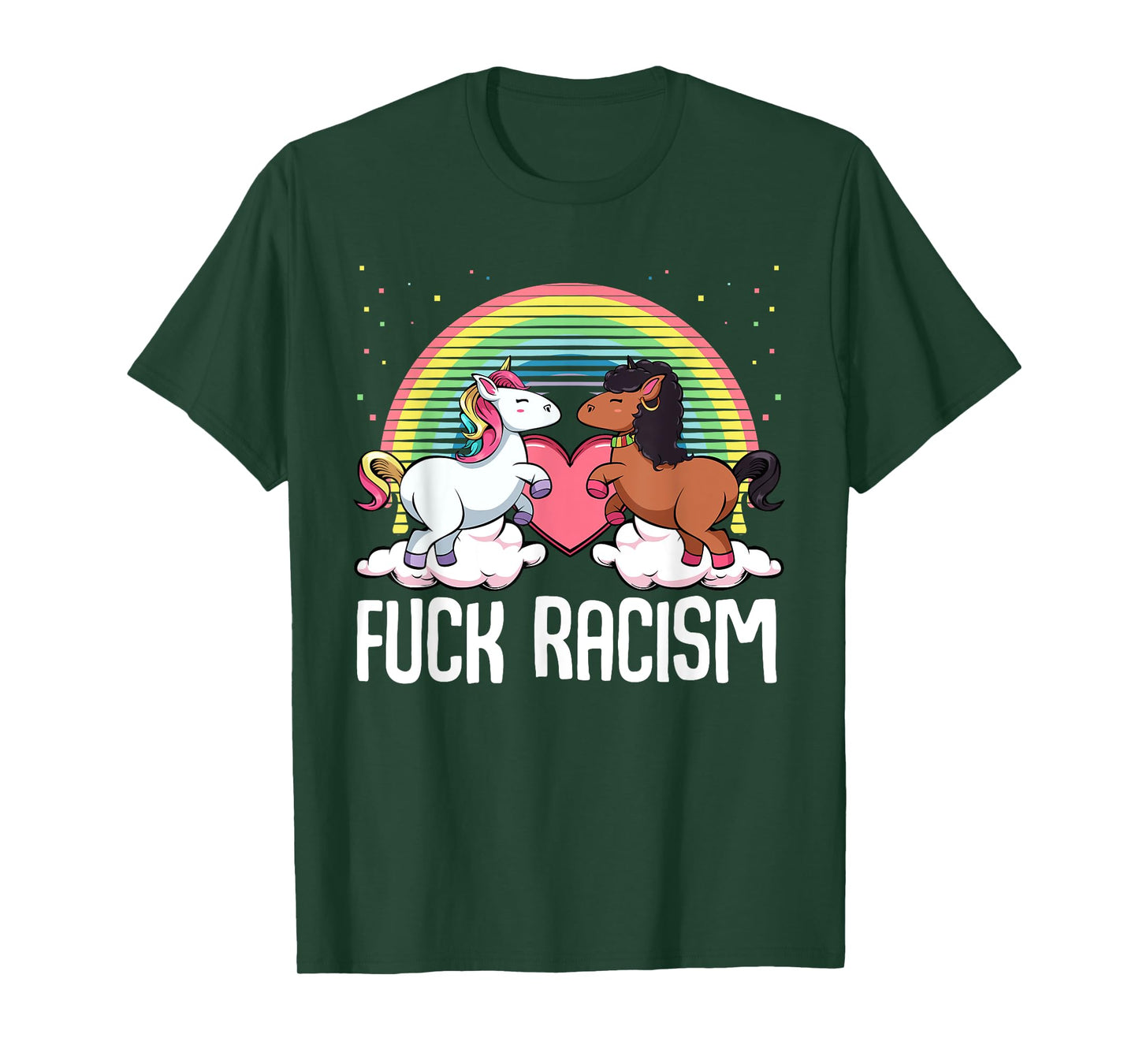Fuck Racism Unicorn Support Anti Racism Civil Rights T-Shirt