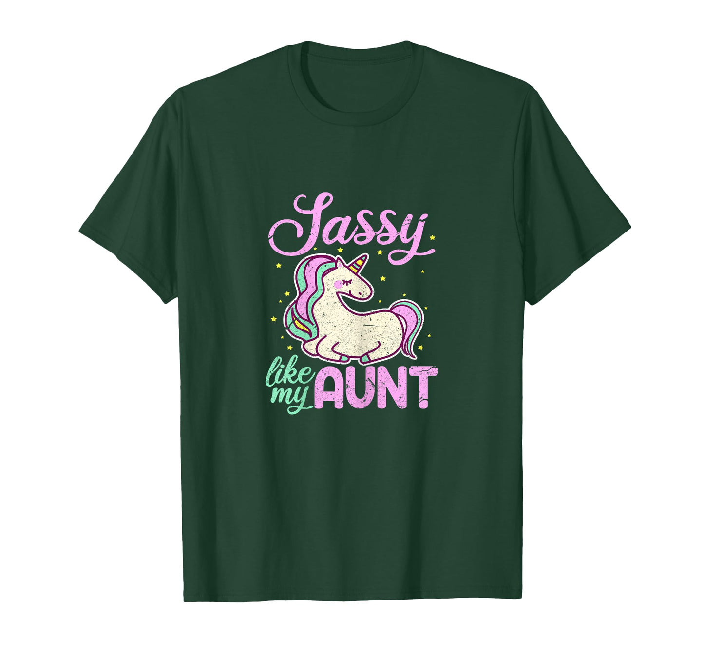 Sassy Like My Aunt Funny Unicorn Niece T-Shirt