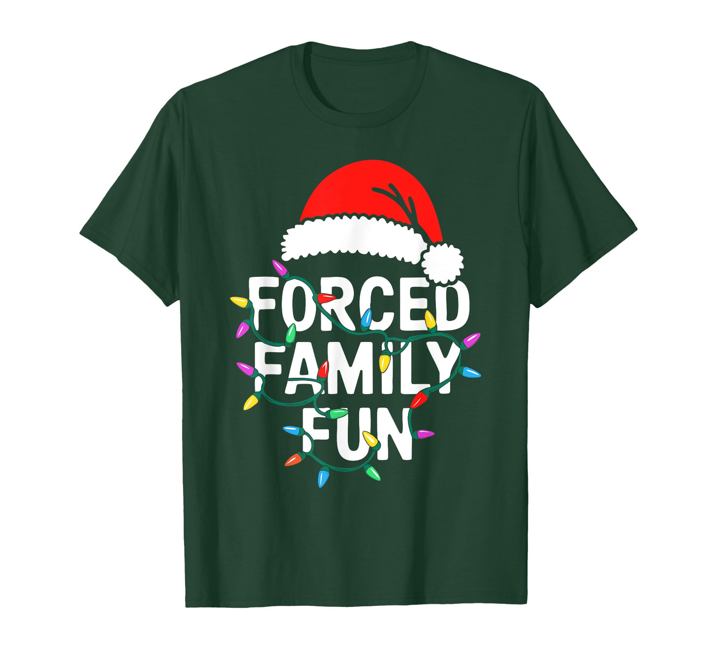 Forced Family Fun Shirt Men Women Kids Christmas Pajamas T-Shirt