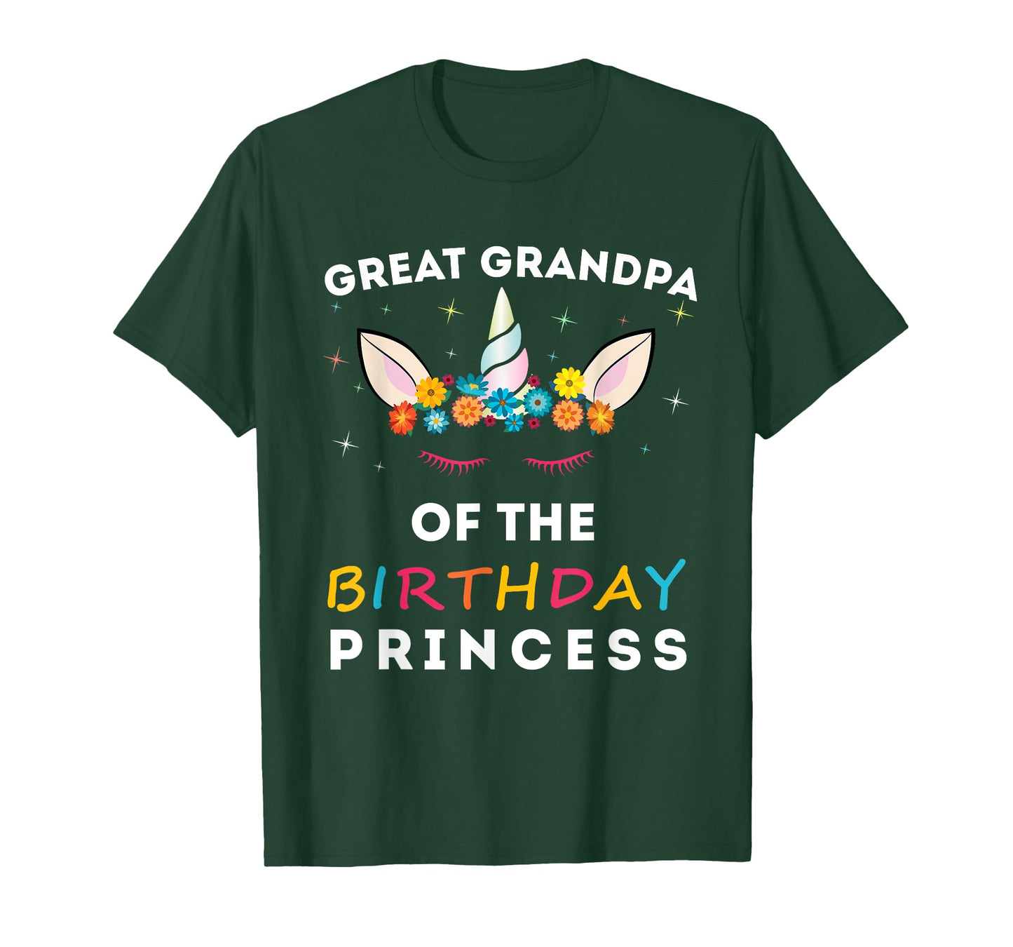 Unicorn great-grandpa of the Birthday Princess Girl Unicorn T-Shirt