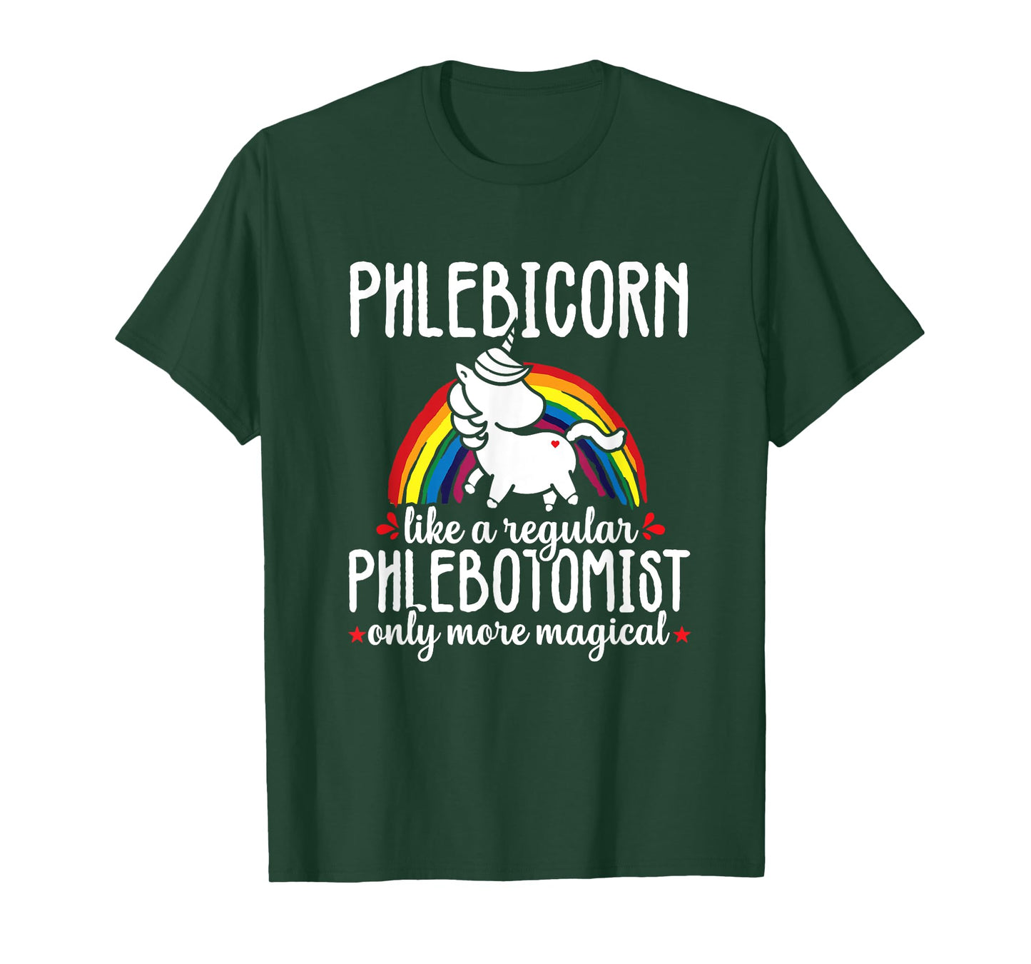 Funny Unicorn Phlebotomist Phlebotomy technician Nurse RN T-Shirt