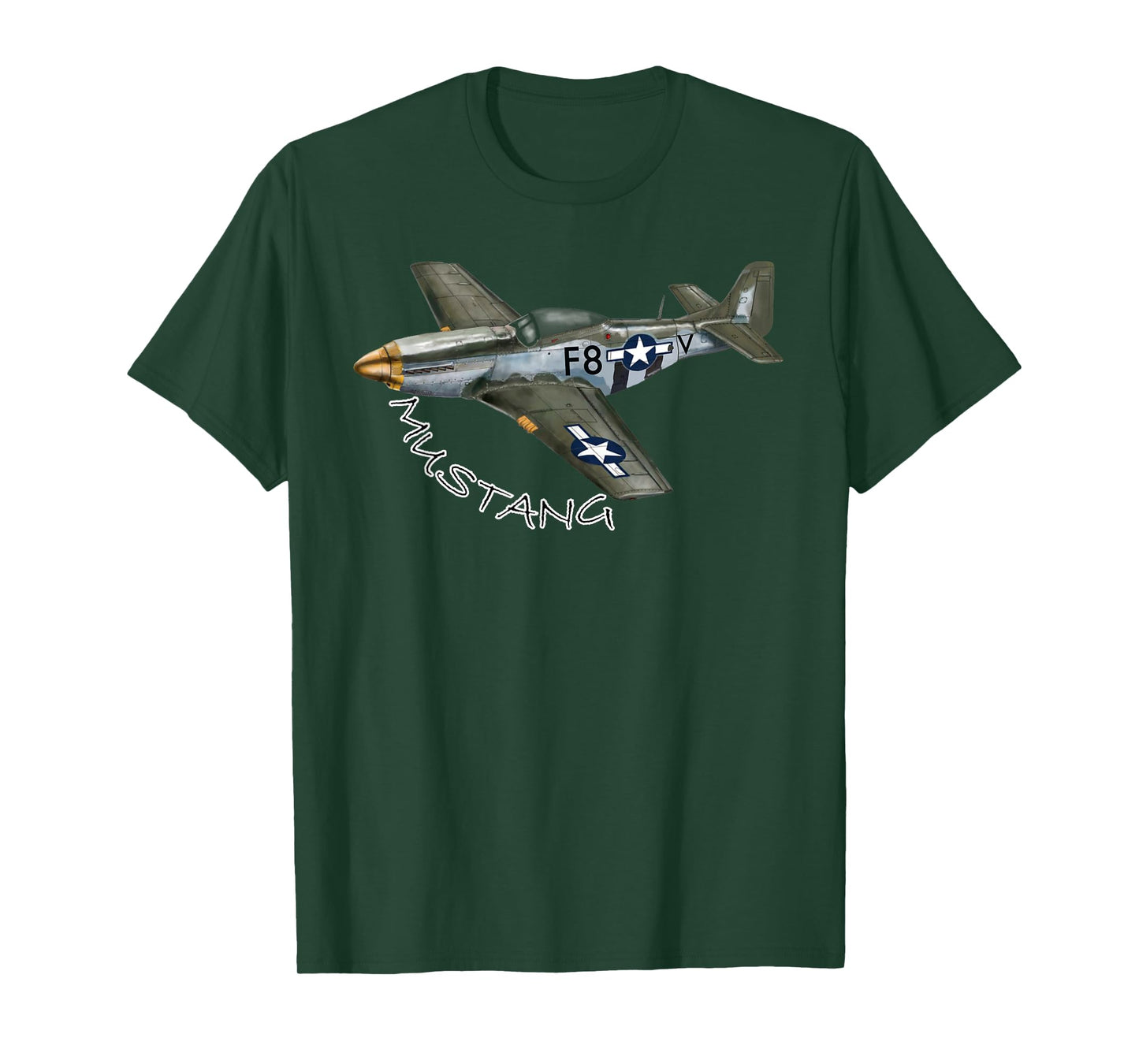 P51 Mustang WW2 Warplanes Warbirds Plane Spotter T-Shirt